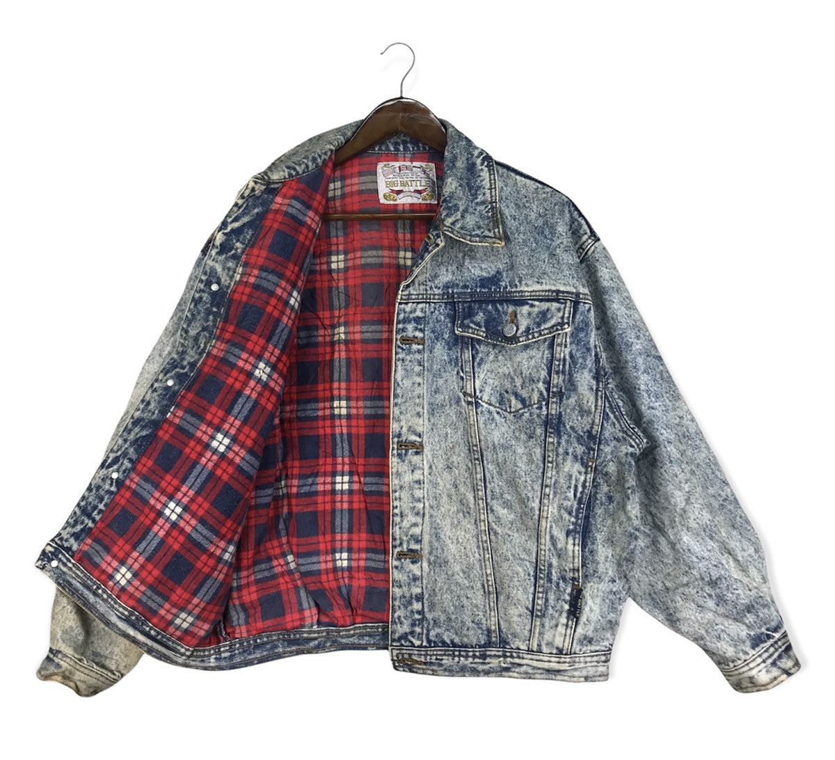 Vintage Big Battle Stone Wash Trucker Denim Jacket