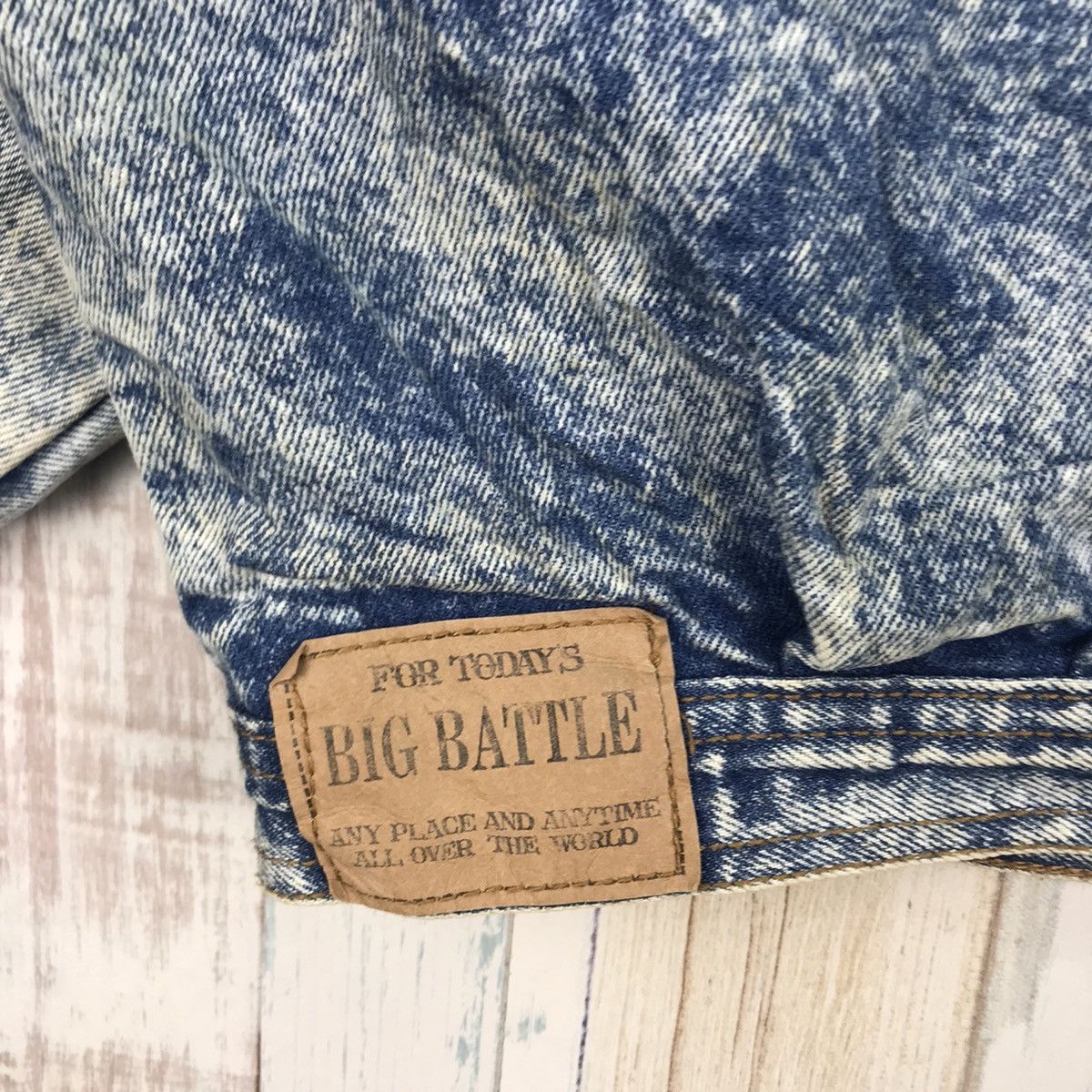 Vintage Vintage Big Battle Stone Wash Trucker Denim Jacket Size US M / EU 48-50 / 2 - 8 Thumbnail