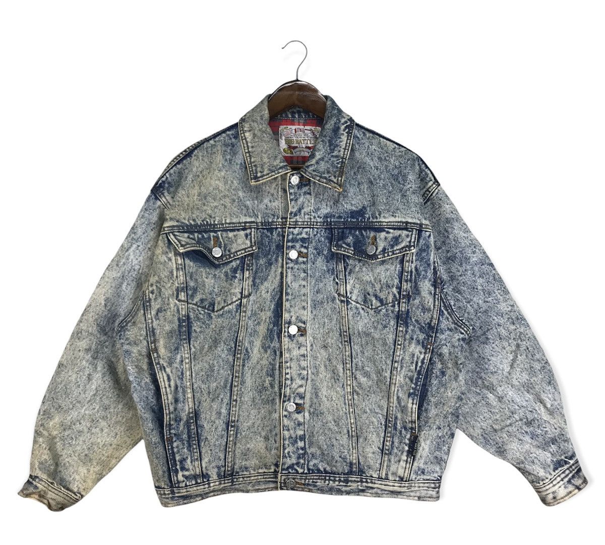 Vintage Vintage Big Battle Stone Wash Trucker Denim Jacket Size US M / EU 48-50 / 2 - 2 Thumbnail