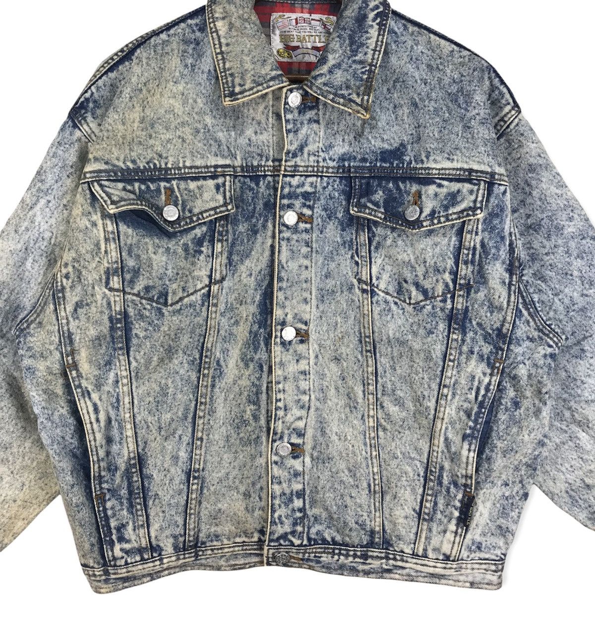 Vintage Vintage Big Battle Stone Wash Trucker Denim Jacket Size US M / EU 48-50 / 2 - 3 Thumbnail