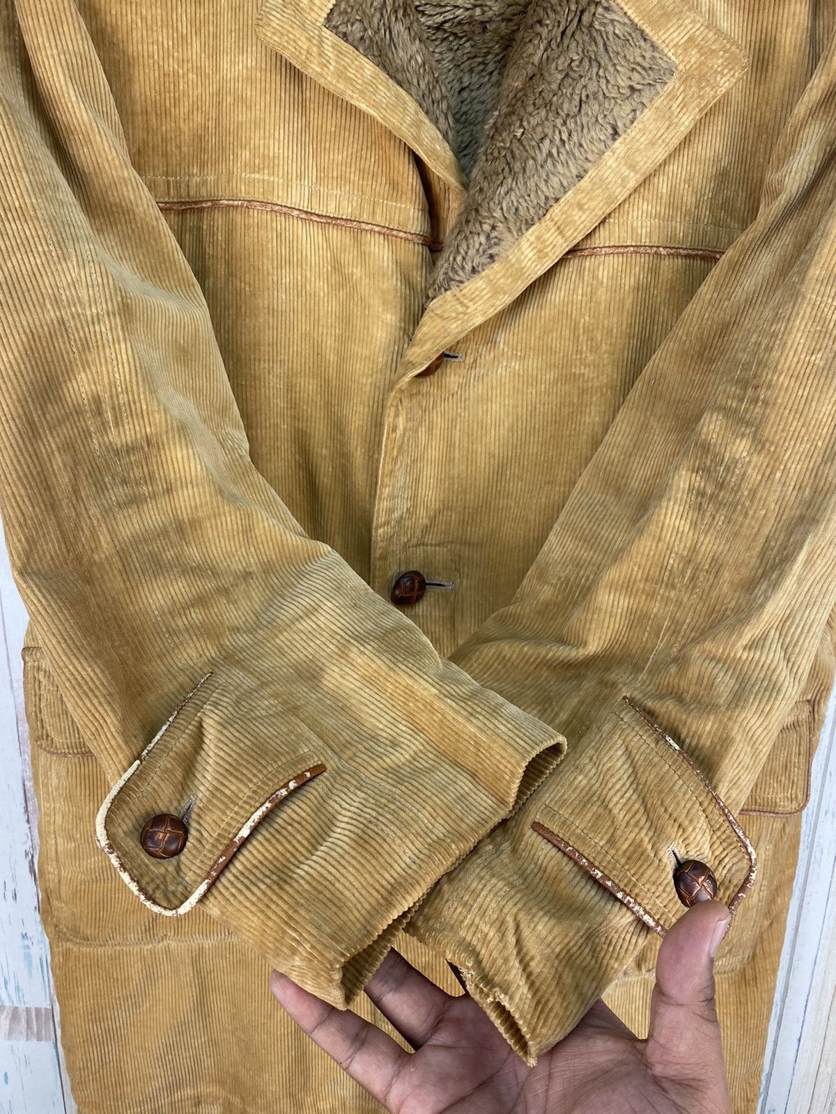 Japanese Brand Wide Sing Corduroy Fur Jacket Size US L / EU 52-54 / 3 - 6 Thumbnail