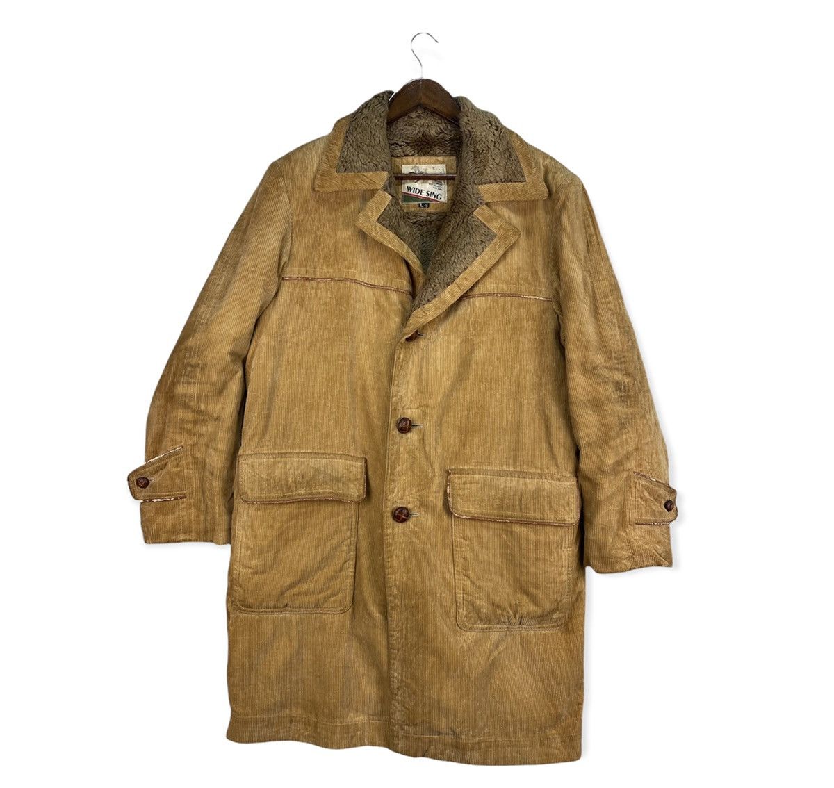 Japanese Brand Wide Sing Corduroy Fur Jacket Size US L / EU 52-54 / 3 - 1 Thumbnail