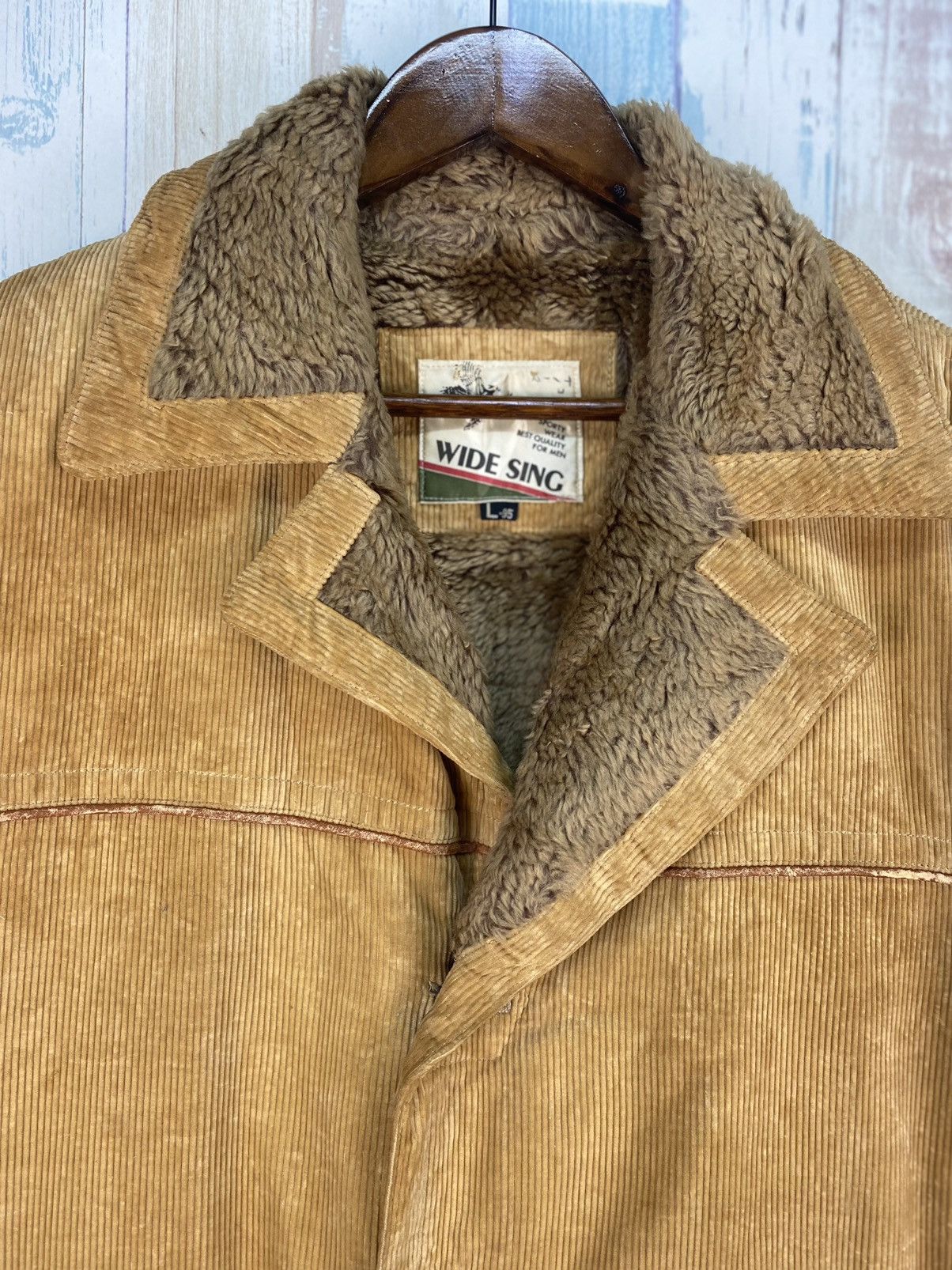 Japanese Brand Wide Sing Corduroy Fur Jacket Size US L / EU 52-54 / 3 - 5 Thumbnail