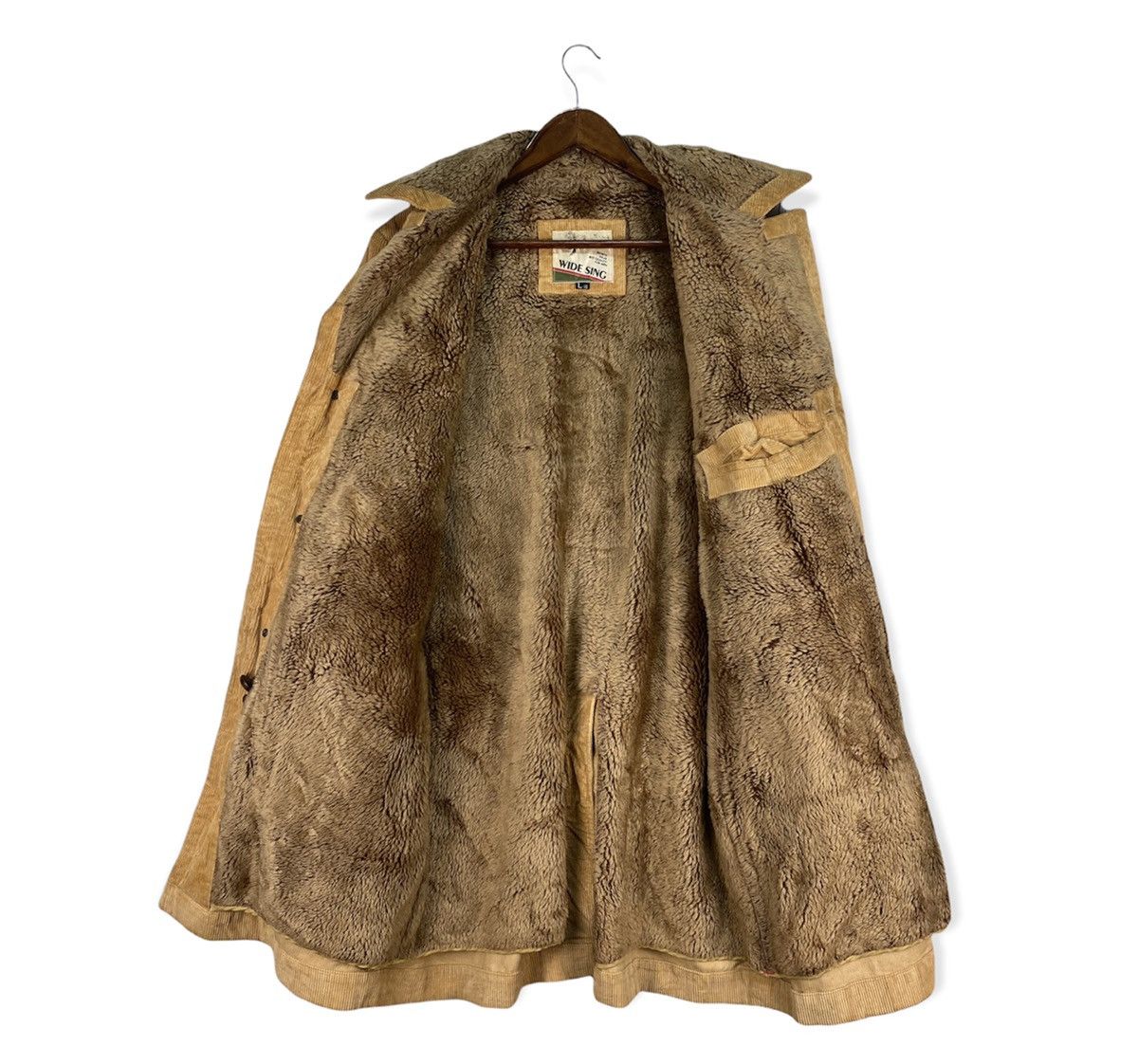 Japanese Brand Wide Sing Corduroy Fur Jacket Size US L / EU 52-54 / 3 - 3 Thumbnail