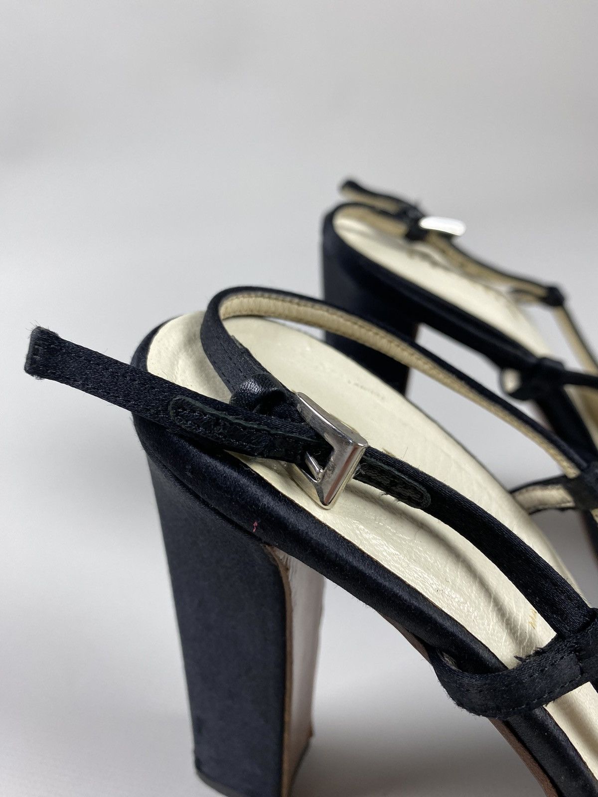 Prada Prada vintage ladies square toe strappy heels size 37 Size US 7 / IT 37 - 9 Thumbnail