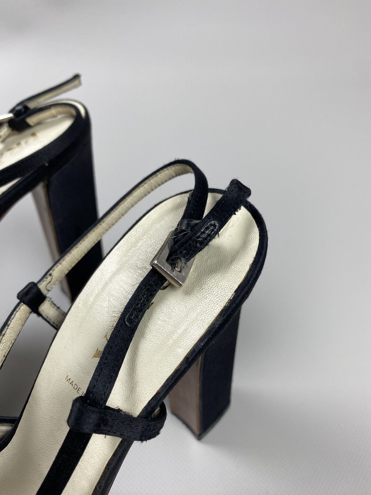 Prada Prada vintage ladies square toe strappy heels size 37 Size US 7 / IT 37 - 11 Thumbnail