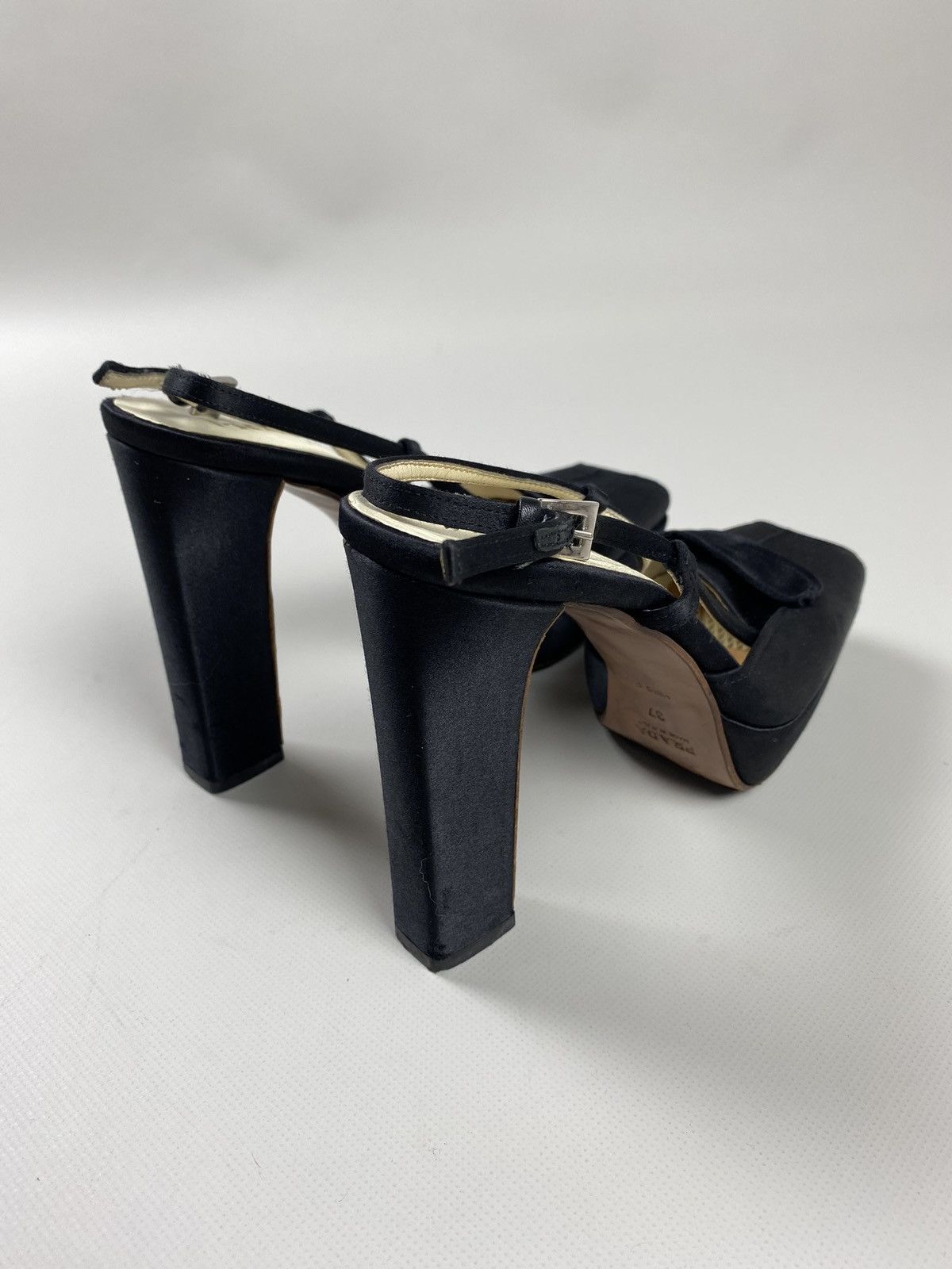Prada Prada vintage ladies square toe strappy heels size 37 Size US 7 / IT 37 - 25 Thumbnail