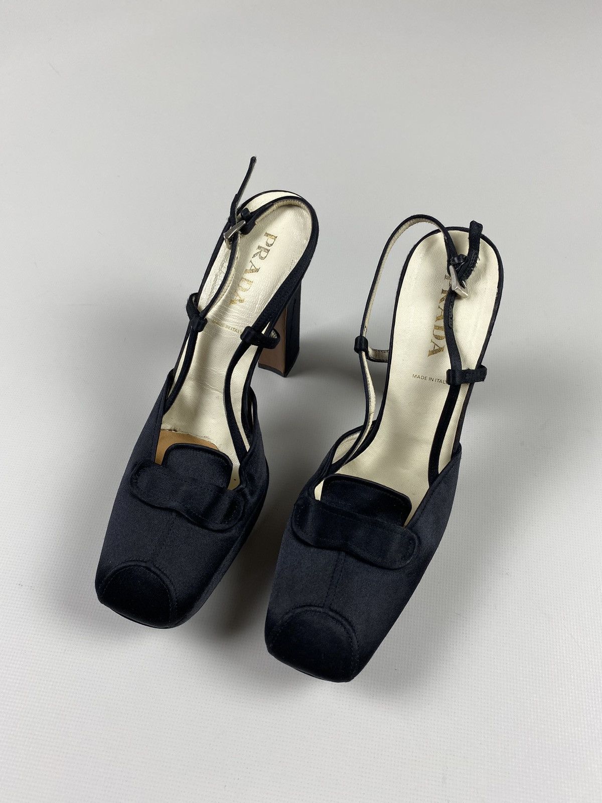 Prada Prada vintage ladies square toe strappy heels size 37 Size US 7 / IT 37 - 20 Thumbnail