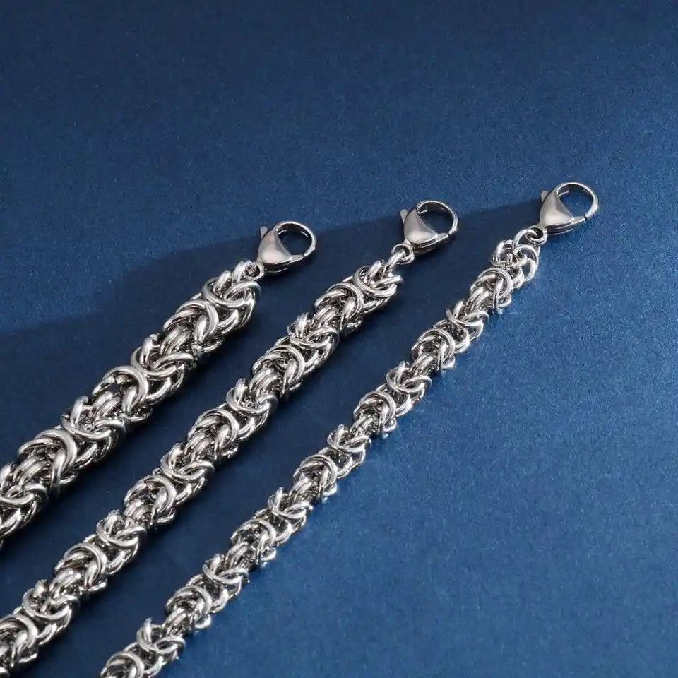 Designer × Jewelry Titanium Steel Link Chain Bracelet for Men Women Size ONE SIZE - 4 Thumbnail