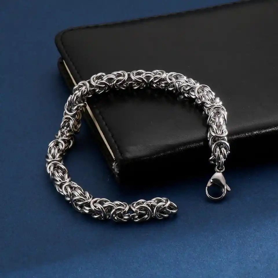Designer × Jewelry Titanium Steel Link Chain Bracelet for Men Women Size ONE SIZE - 1 Thumbnail