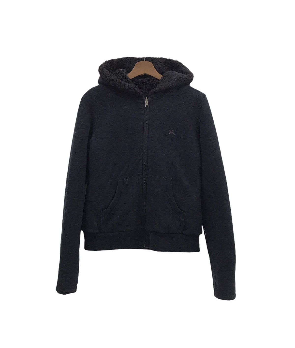 image of Burberry Sherpa Hoodie in Navy, Men's (Size XS)