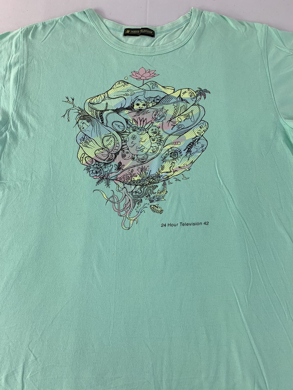 Edition Japan 90s 24 Hour Television Colourfull Hand Shaking Art Designer Size M / US 6-8 / IT 42-44 - 3 Thumbnail