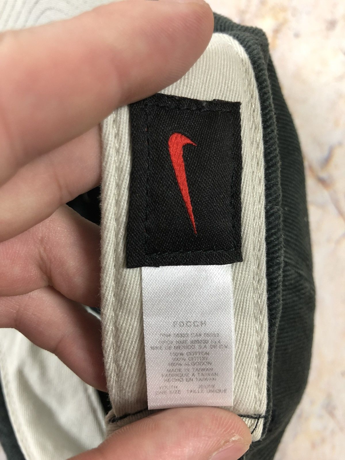 Nike × Vintage Nike vintage black logo cap Size ONE SIZE - 6 Thumbnail