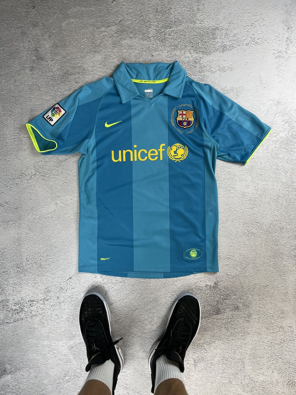 Nike × Vintage Vintage Barcelona 2007/08 Nike Soccer Jersey y2k blokcore Size US S / EU 44-46 / 1 - 1 Thumbnail