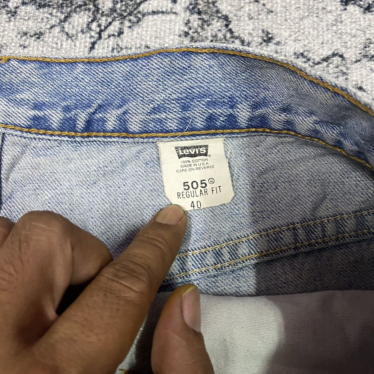 Levi's × Vintage Vintage Levis 505 90s Rusty Denim Short Size US 38 / EU 54 - 3 Thumbnail