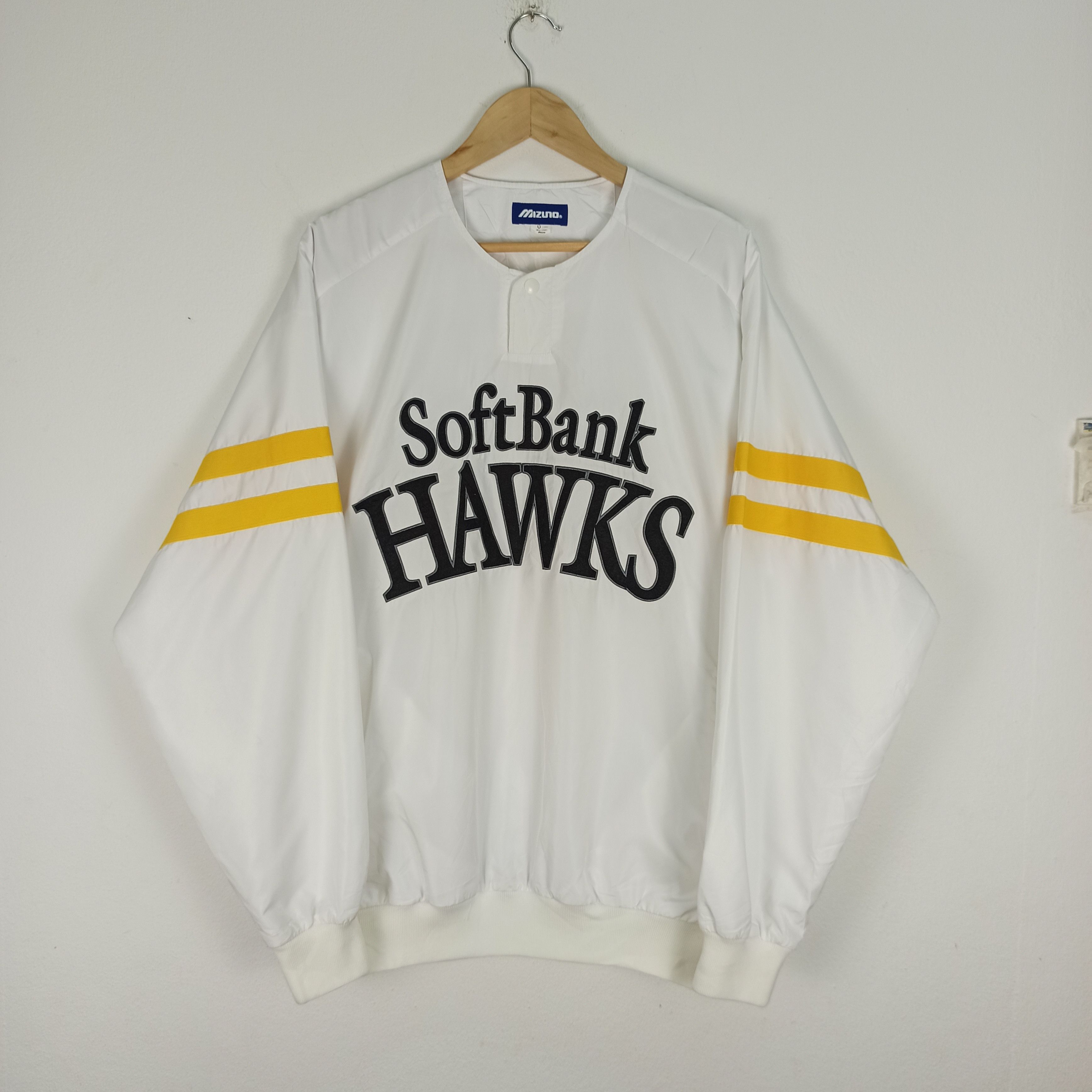 Japanese Brand Vintage SoftBank Jacket Big Logo By Mizuno Size US XL / EU 56 / 4 - 1 Thumbnail