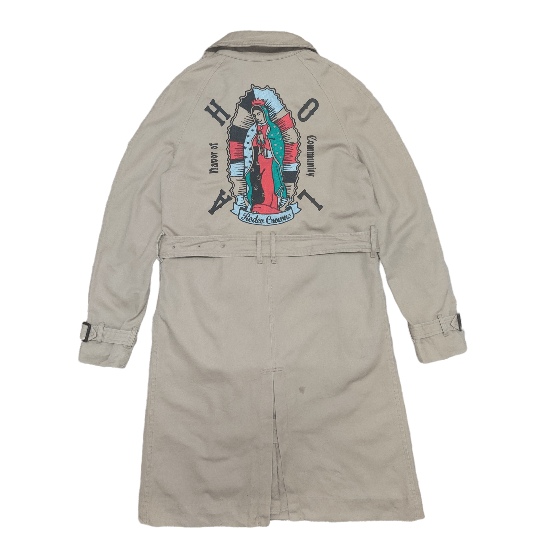 Japanese Brand Vintage Rodeo Crown Trench Coat with Belt Embroidery Size US M / EU 48-50 / 2 - 1 Thumbnail