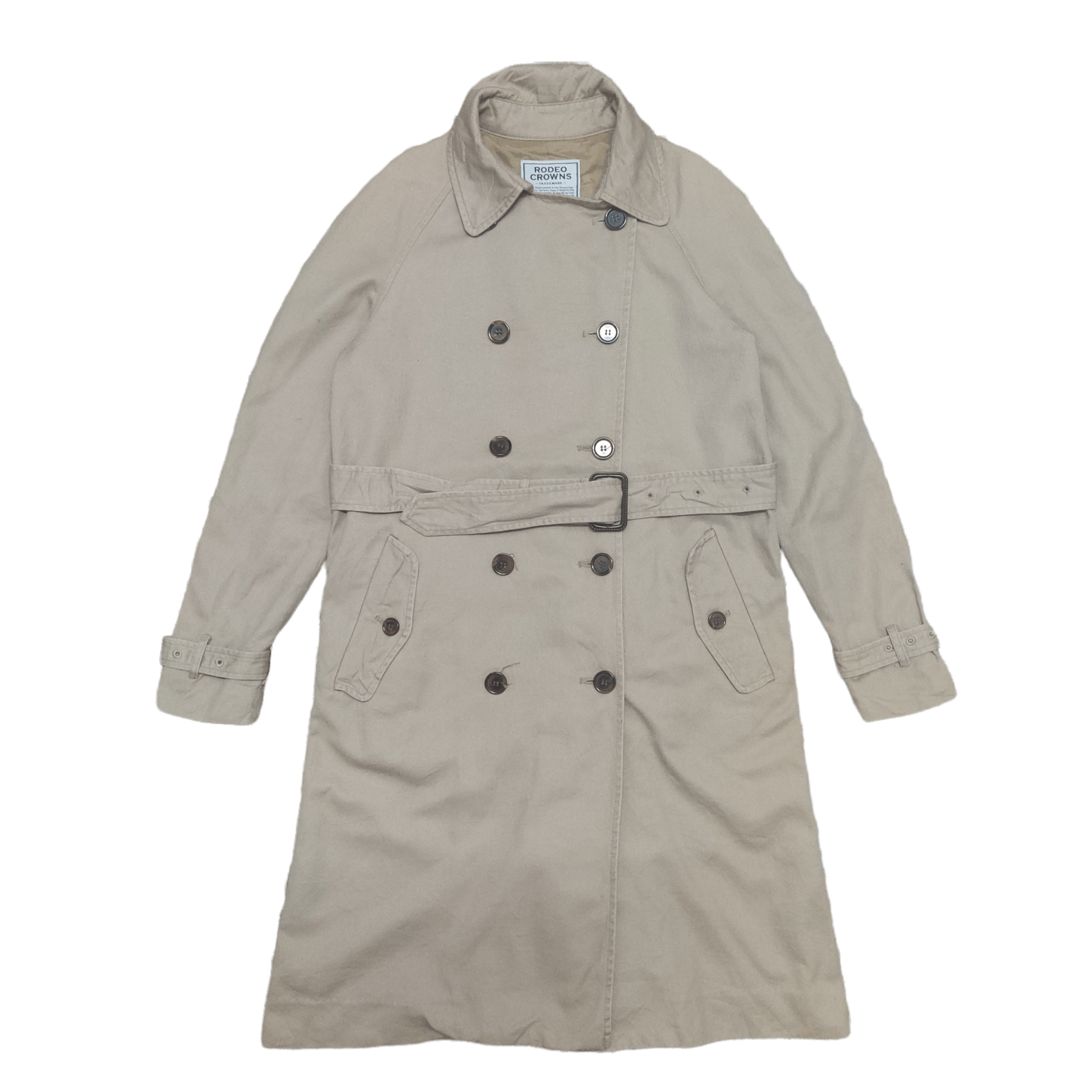 Japanese Brand Vintage Rodeo Crown Trench Coat with Belt Embroidery Size US M / EU 48-50 / 2 - 6 Thumbnail