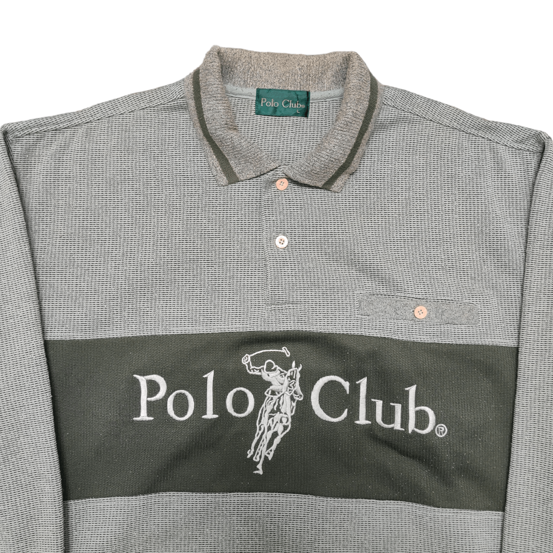 Beverly Hills Polo Club Vintage Polo Club Big Logo Embroidery Sweatshirt Collar Size US L / EU 52-54 / 3 - 2 Thumbnail