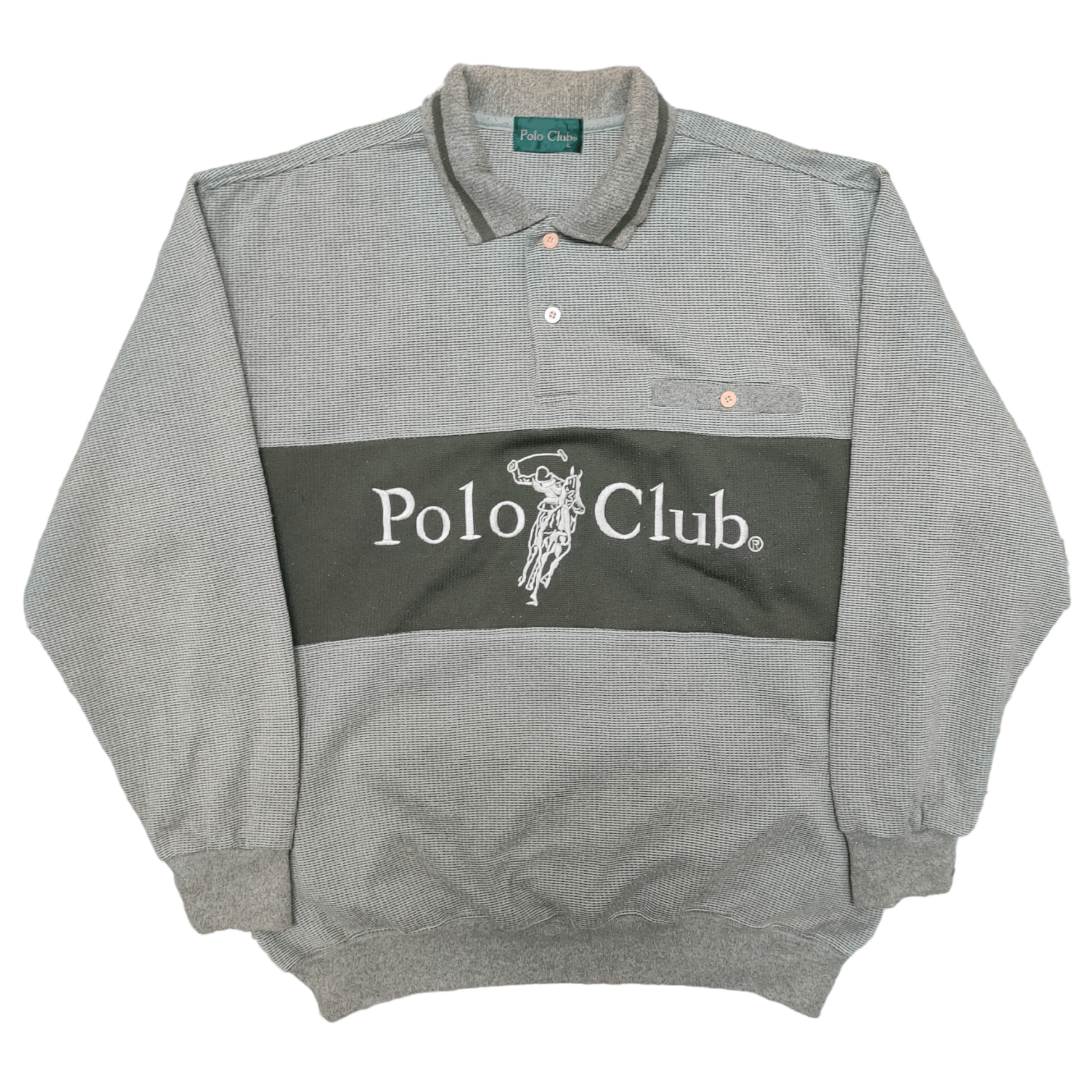 Beverly Hills Polo Club Vintage Polo Club Big Logo Embroidery Sweatshirt Collar Size US L / EU 52-54 / 3 - 1 Thumbnail
