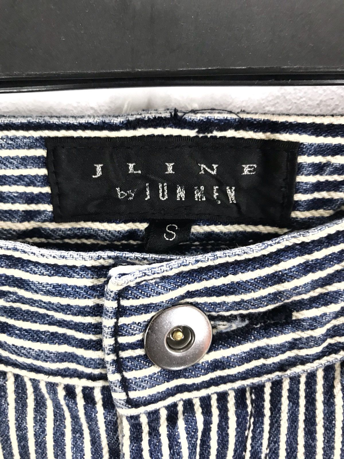 Beauty Beast Japanese Brand JUNMEN Hickory Striped Denim Pants Size US 30 / EU 46 - 8 Thumbnail