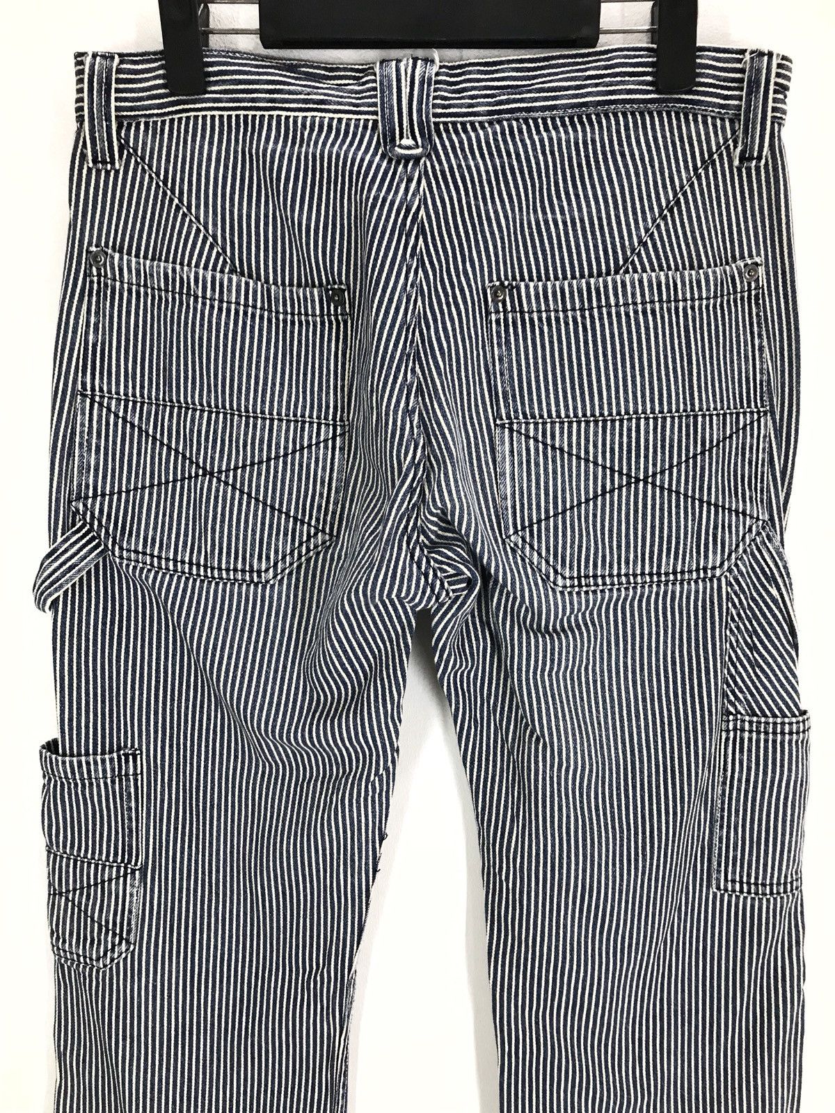 Beauty Beast Japanese Brand JUNMEN Hickory Striped Denim Pants Size US 30 / EU 46 - 10 Thumbnail