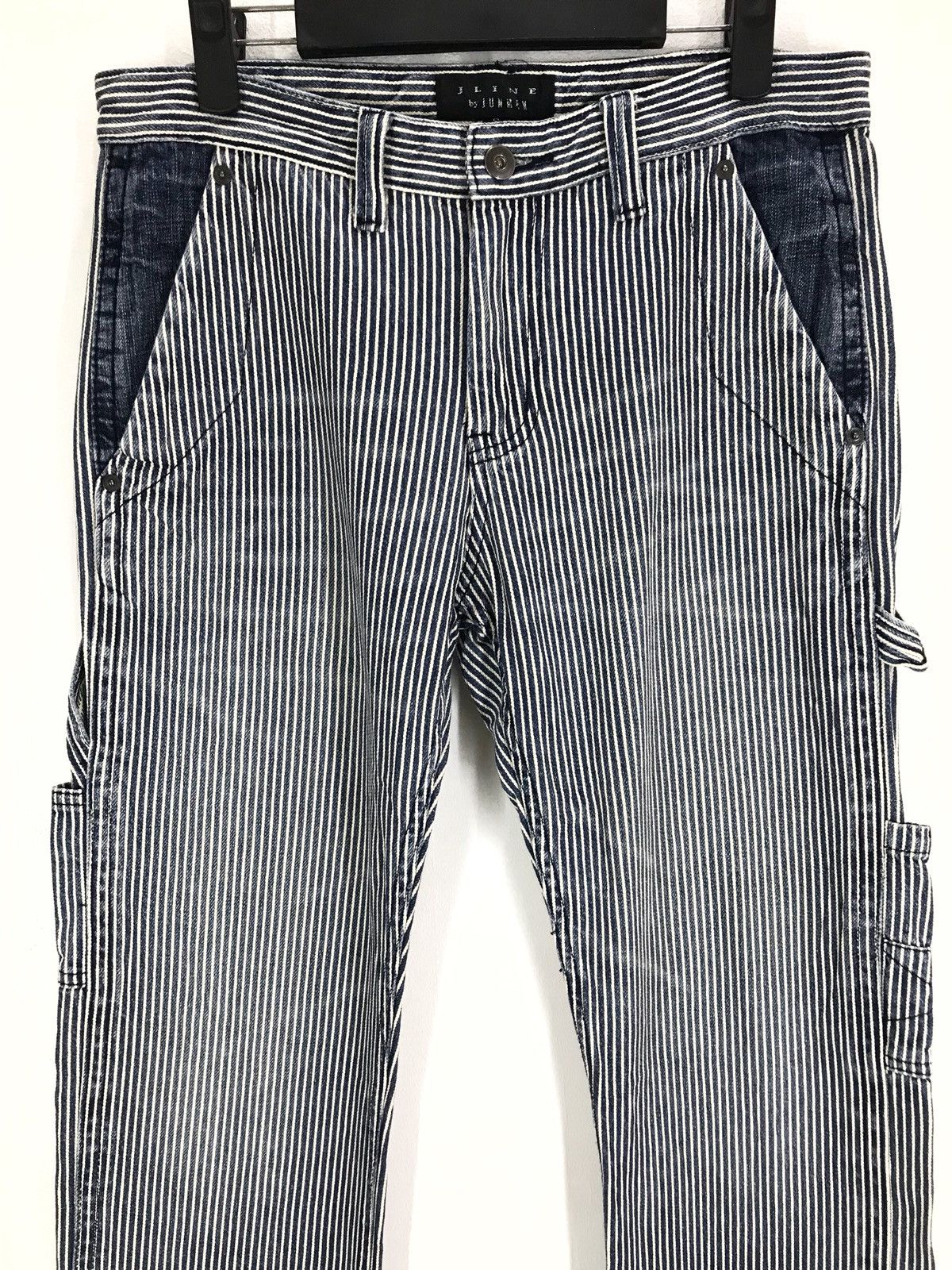 Beauty Beast Japanese Brand JUNMEN Hickory Striped Denim Pants Size US 30 / EU 46 - 2 Thumbnail