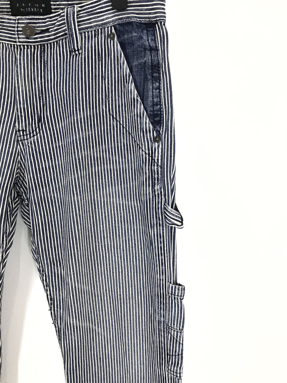 Beauty Beast Japanese Brand JUNMEN Hickory Striped Denim Pants Size US 30 / EU 46 - 7 Thumbnail