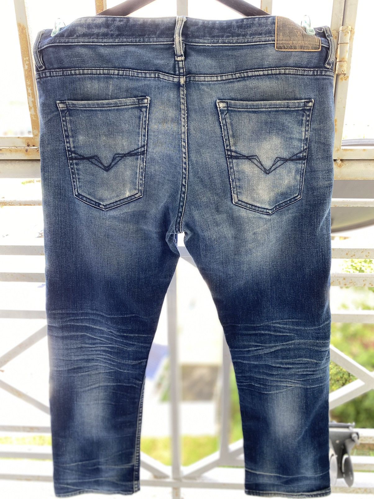 Guess × Vintage 🔥Vintage Shashiko Patch Work Stright Jeans Size US 38 / EU 54 - 4 Thumbnail