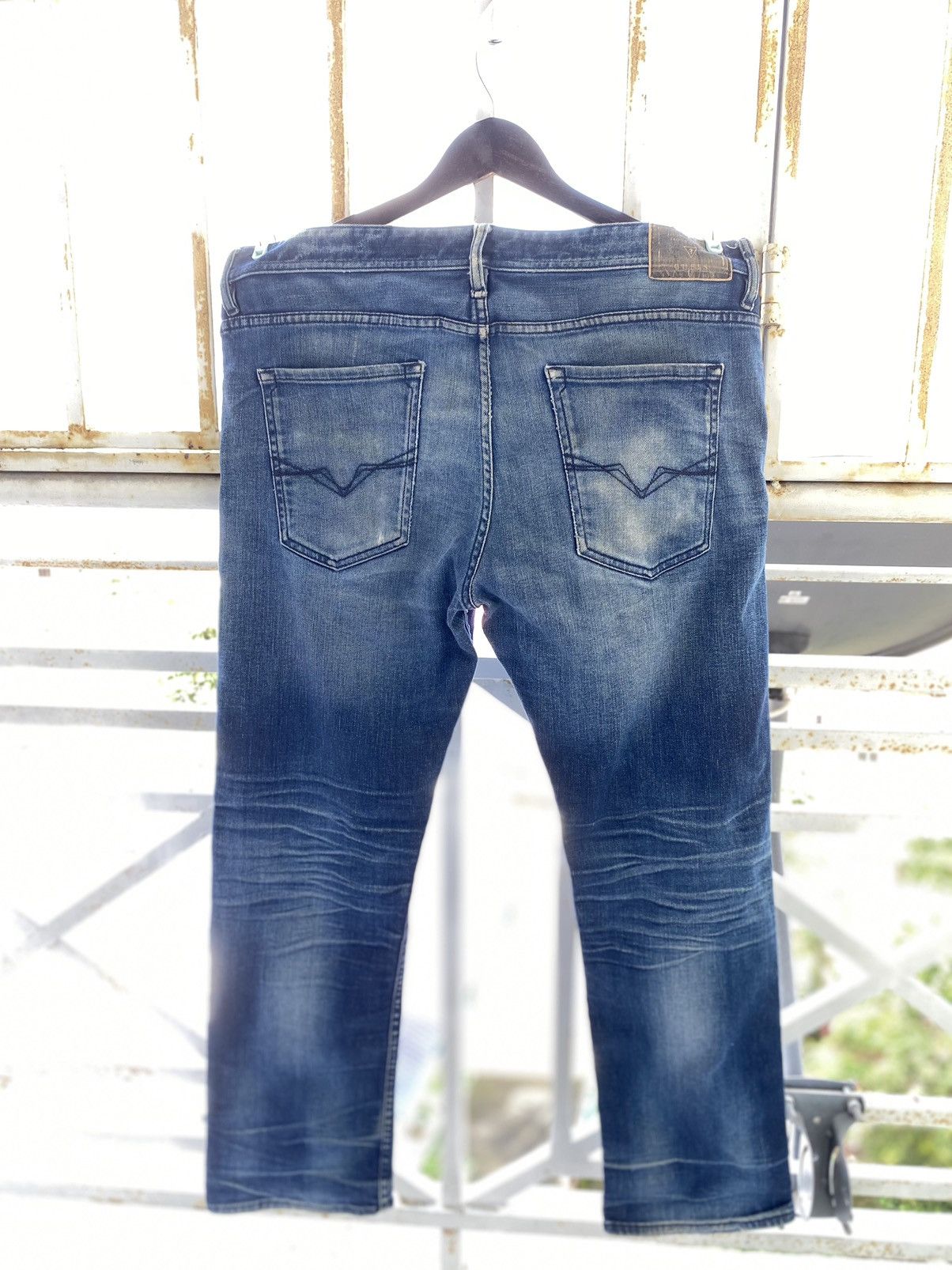 Guess × Vintage 🔥Vintage Shashiko Patch Work Stright Jeans Size US 38 / EU 54 - 3 Thumbnail
