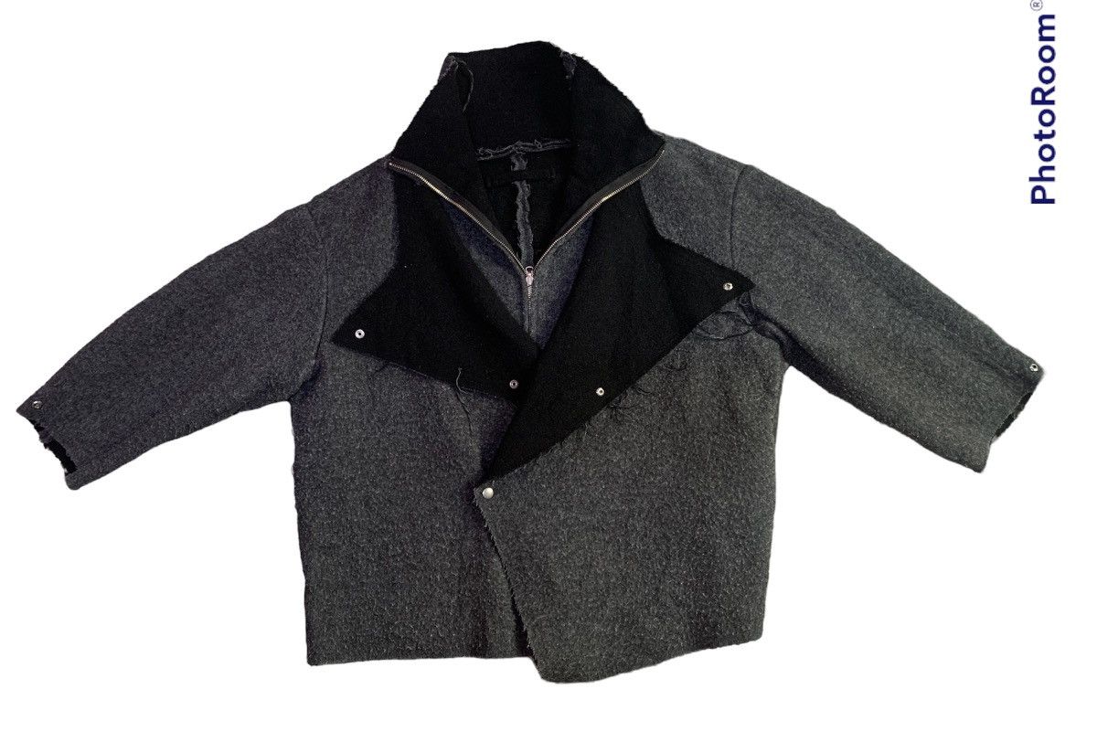 image of Cabane De Zucca x Issey Miyake Zucca Wool Reversible Jacket in Grey, Men's (Size Large)