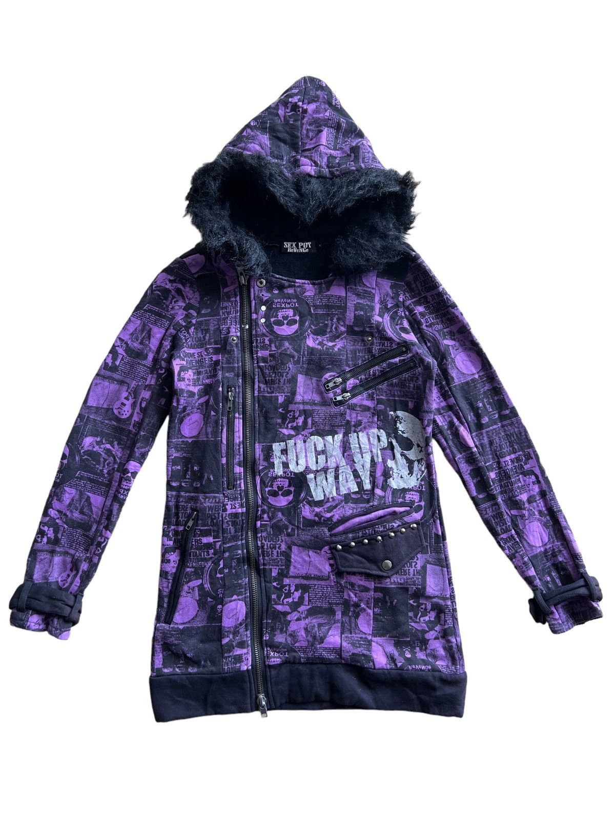 Hysteric Glamour SICK🔥Sex Pot "Fuck Up Way" Seditionaries OVP Fur Hoodie Size US M / EU 48-50 / 2 - 2 Thumbnail
