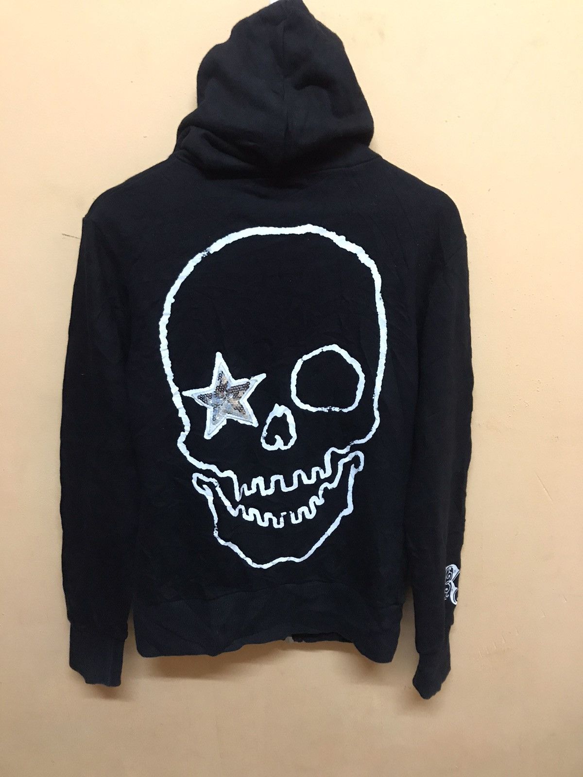 image of If Six Was Nine x Skulls roi Franc Punk Brand Hoodie in Black, Men's (Size Small)