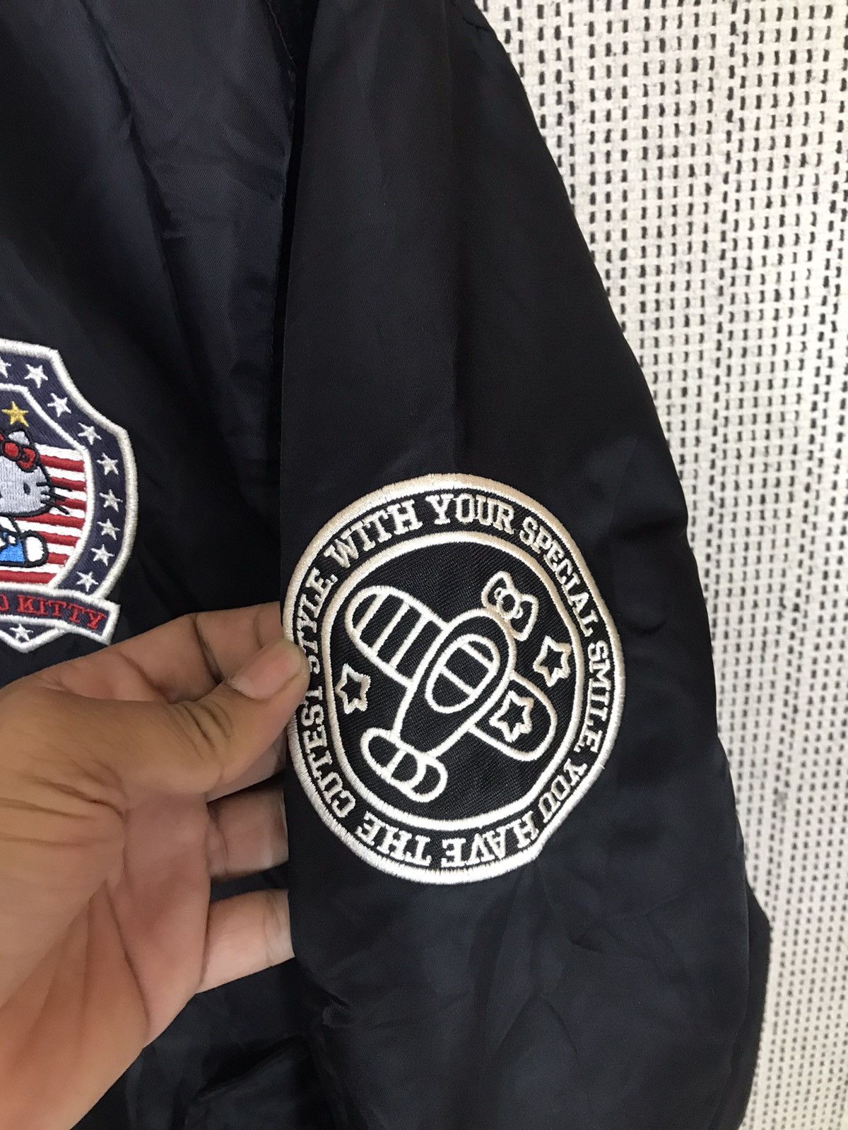 Anime 🔥SANRIO🔥HELLO KITTY BOMBER JACKET INSIDE FLEECE EMBROIDERY Size US L / EU 52-54 / 3 - 4 Thumbnail