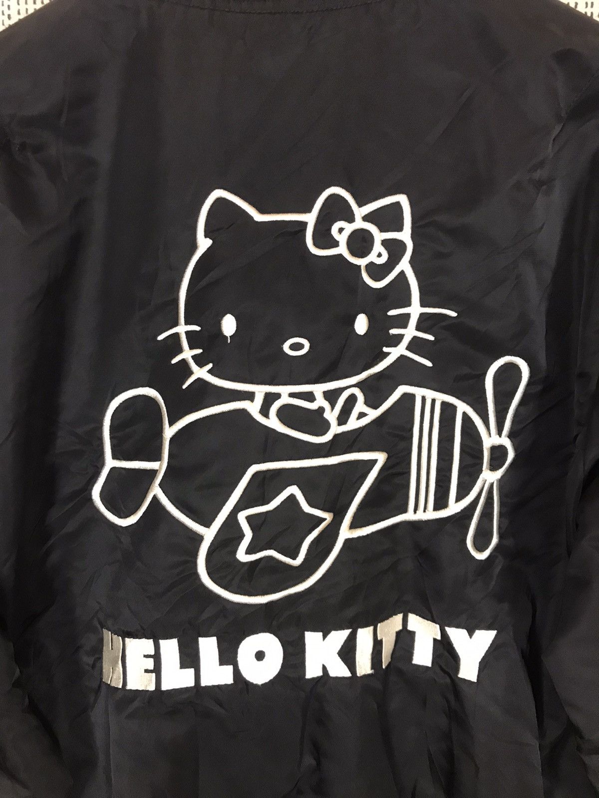 Anime 🔥SANRIO🔥HELLO KITTY BOMBER JACKET INSIDE FLEECE EMBROIDERY Size US L / EU 52-54 / 3 - 9 Thumbnail
