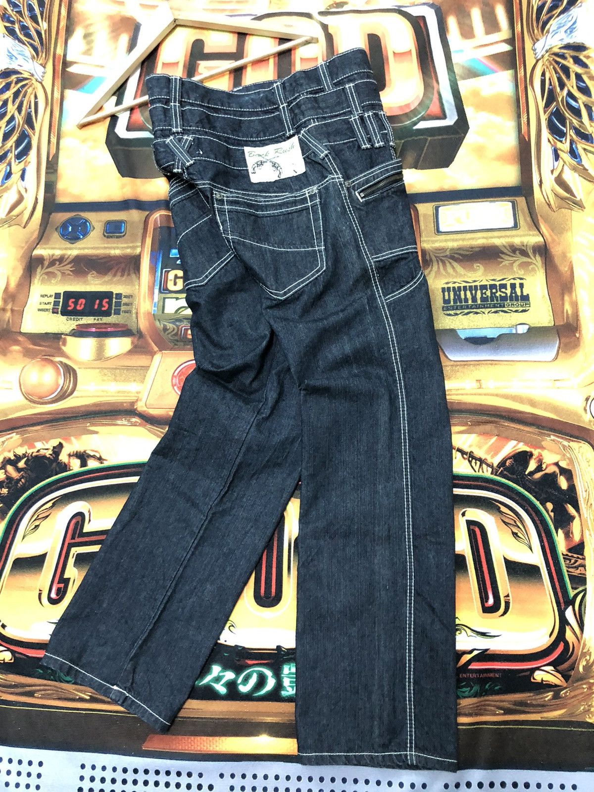Japanese Brand × Vintage VINTAGE BACK RUSH CROSS GUN TRIPLE WAIST(RARE) DENIM JEANS Size US 31 - 11 Thumbnail