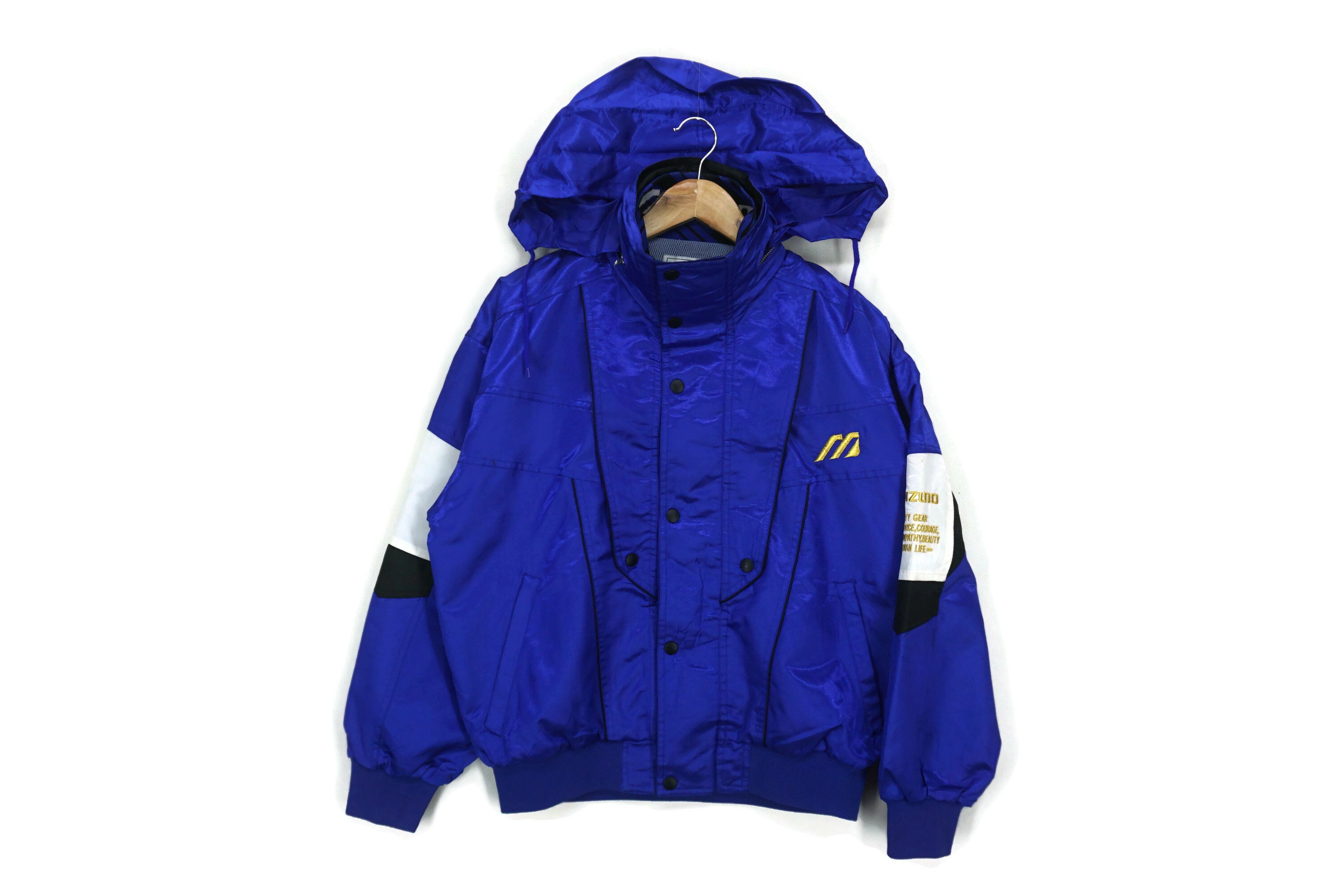 image of Mizuno x Sports Specialties Tennis Collection Vintage Hooded Jacket Japan Windbreaker in Blue (Size