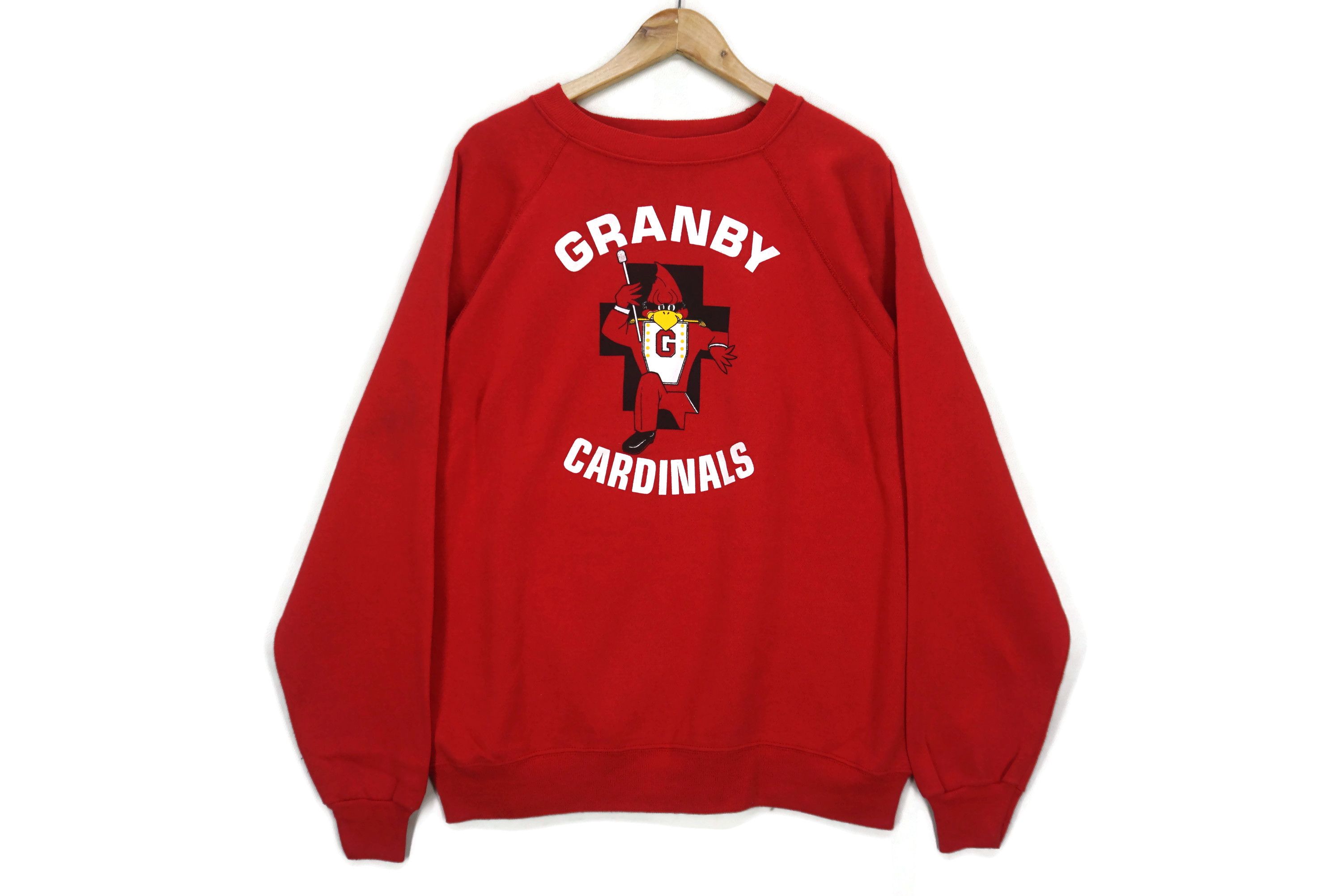 image of American College x Hanes Granby Cardinals Hanes Activewear Sweatshirt Poly-Cotton in Red (Size XL)