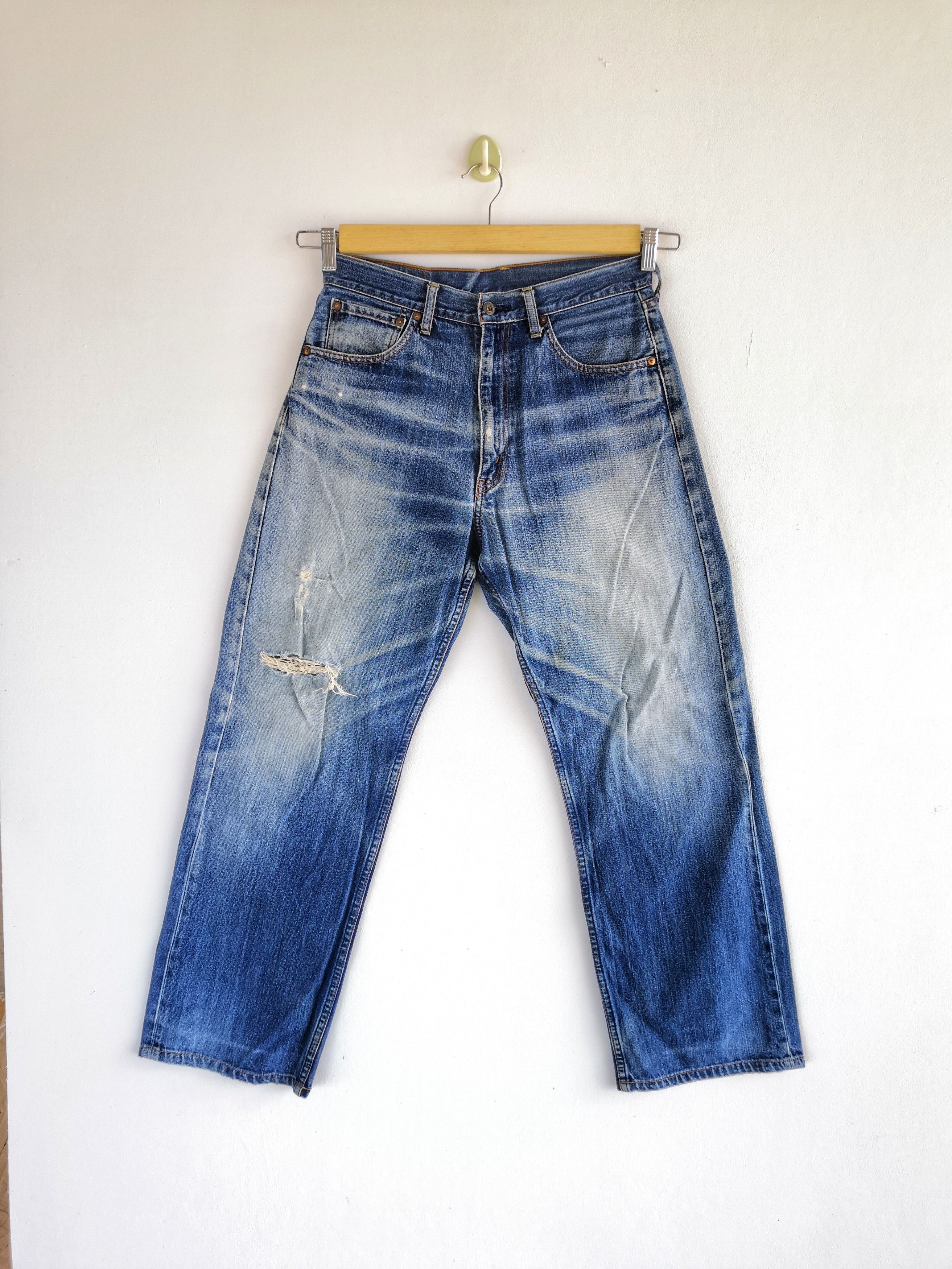 Levi's W31 Vintage Levi's Distressed Jeans Levis Blue Denim Pants Size US 30 / EU 46 - 1 Thumbnail