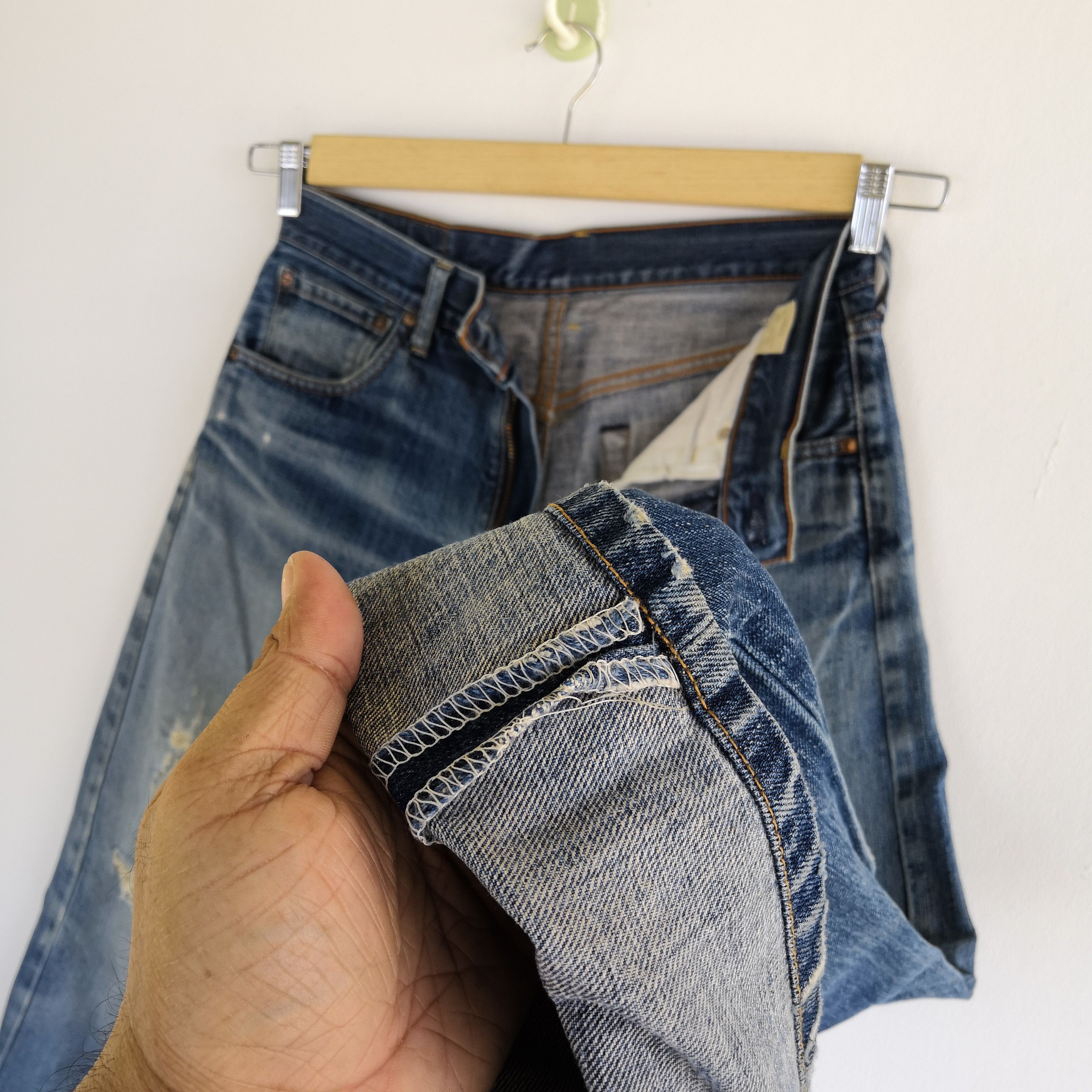 Levi's W31 Vintage Levi's Distressed Jeans Levis Blue Denim Pants Size US 30 / EU 46 - 10 Thumbnail