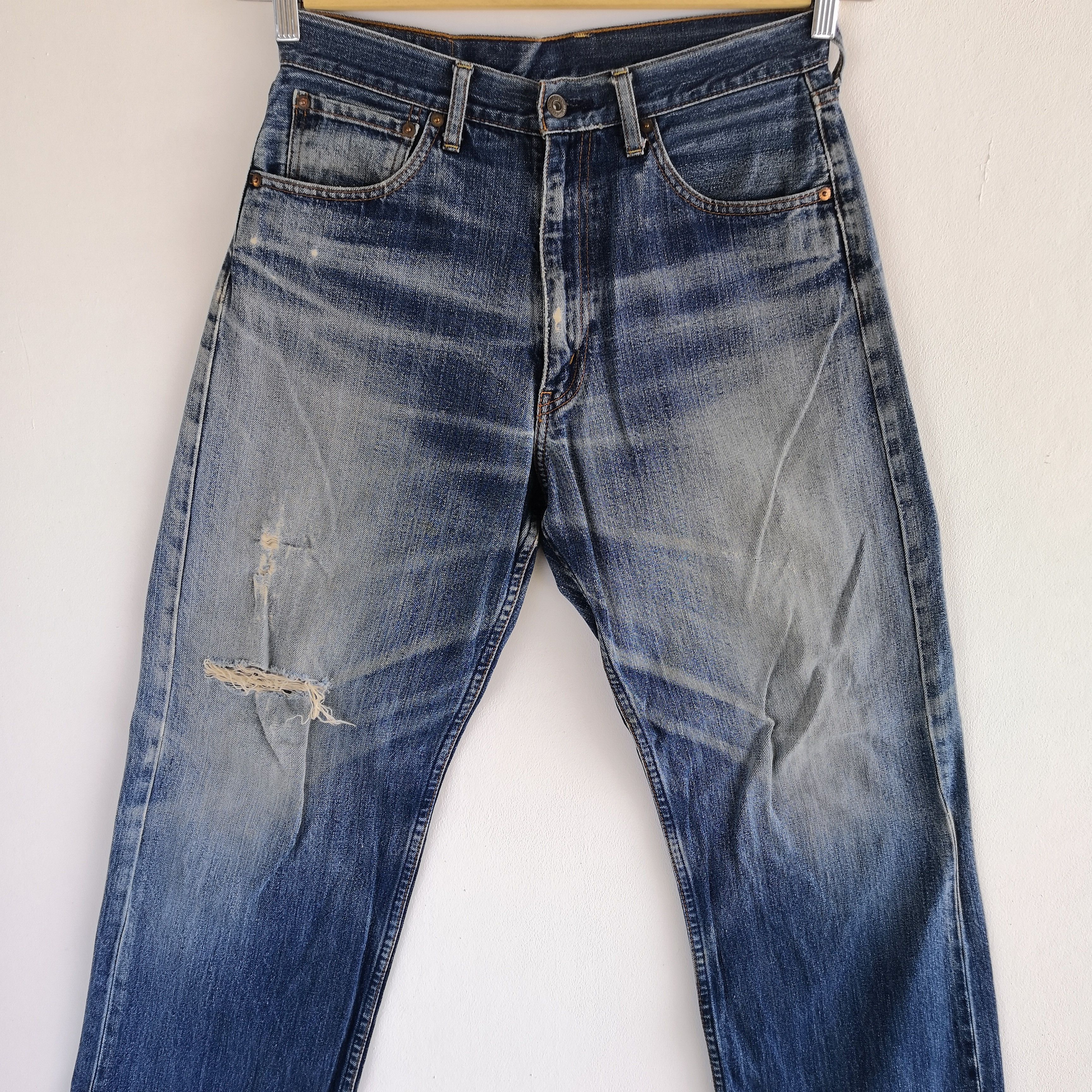 Levi's W31 Vintage Levi's Distressed Jeans Levis Blue Denim Pants Size US 30 / EU 46 - 4 Thumbnail