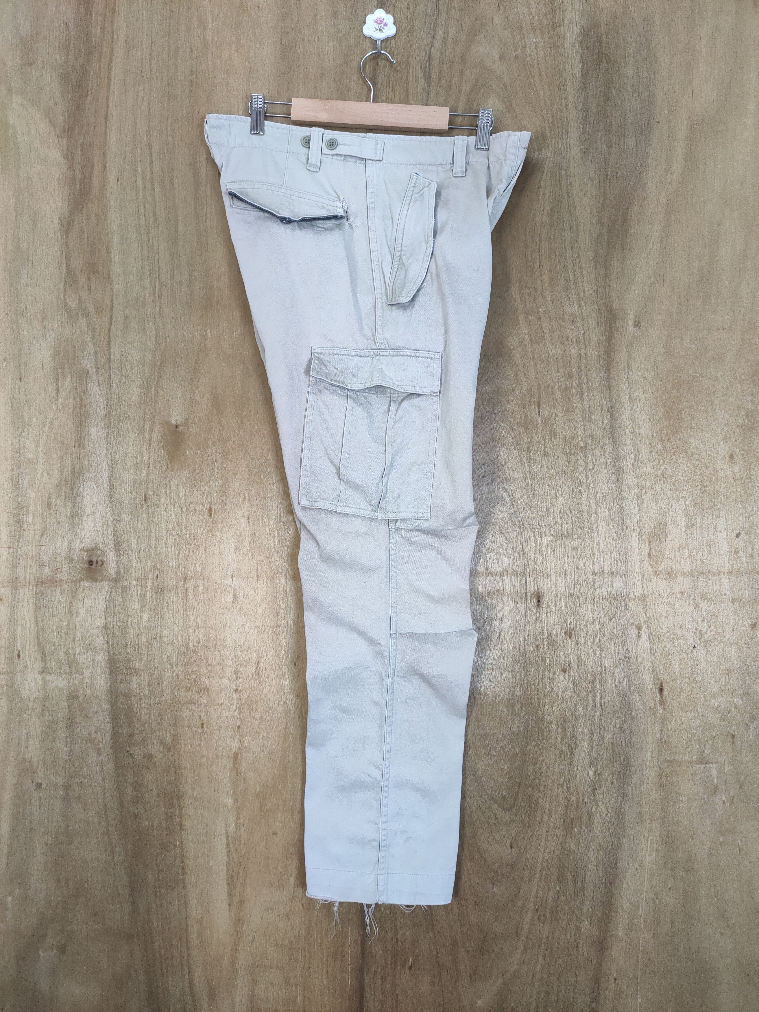 Japanese Brand VINTAGE SHIPS FADED WHITE CARGO PANTS Size US 30 / EU 46 - 17 Thumbnail