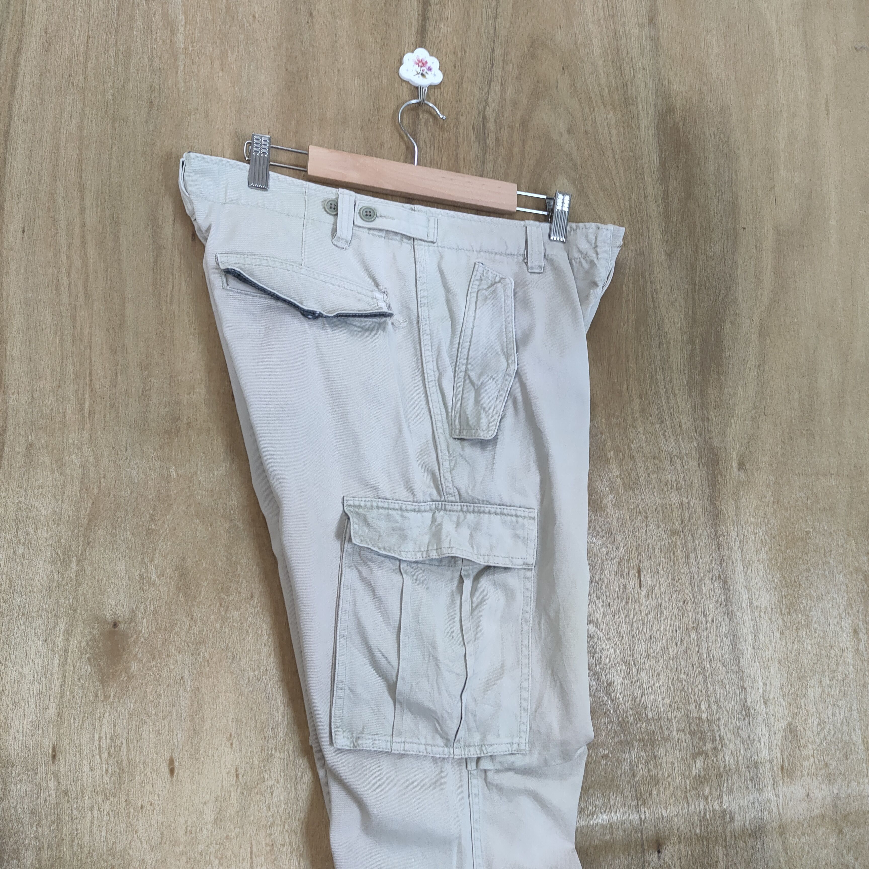 Japanese Brand VINTAGE SHIPS FADED WHITE CARGO PANTS Size US 30 / EU 46 - 18 Thumbnail