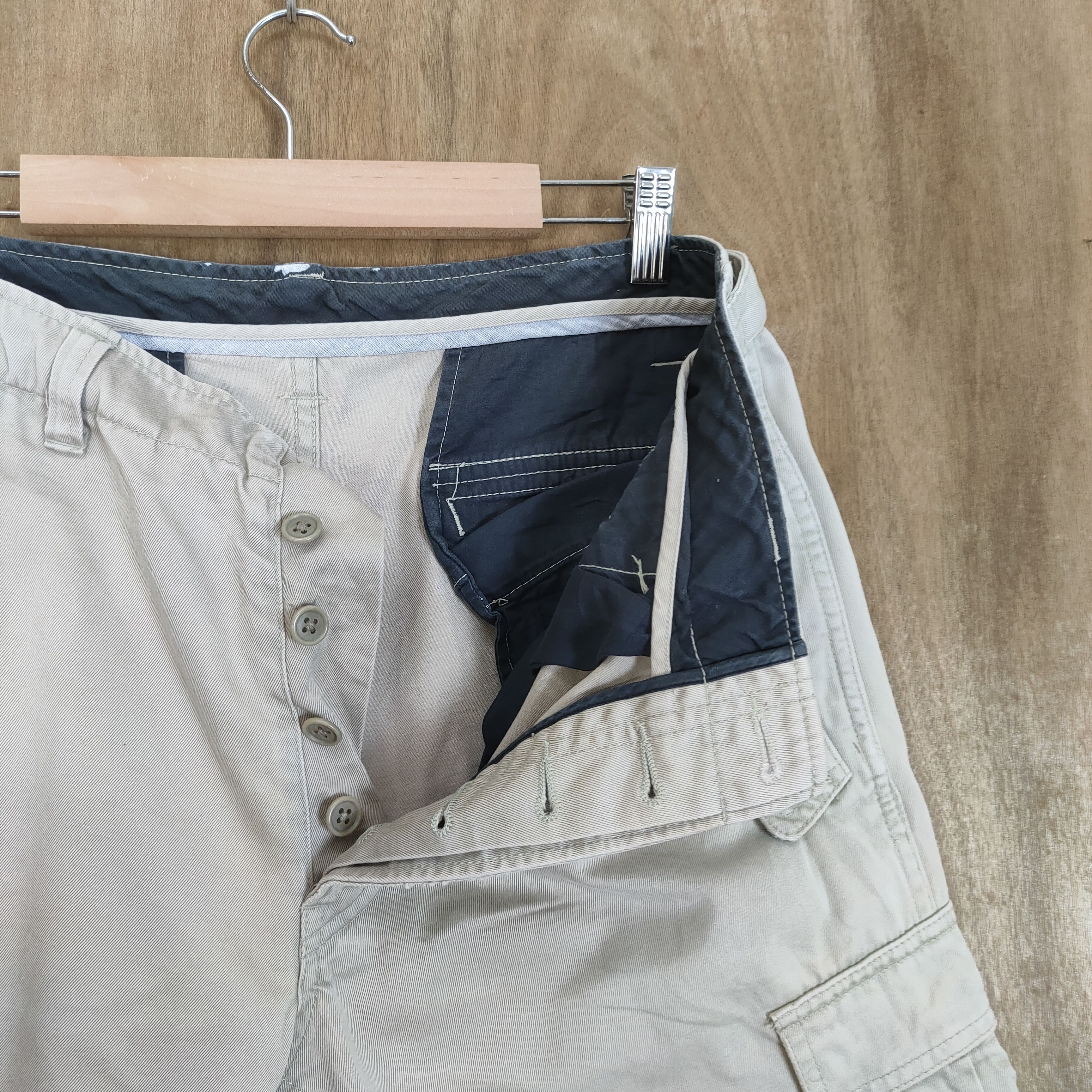 Japanese Brand VINTAGE SHIPS FADED WHITE CARGO PANTS Size US 30 / EU 46 - 16 Thumbnail