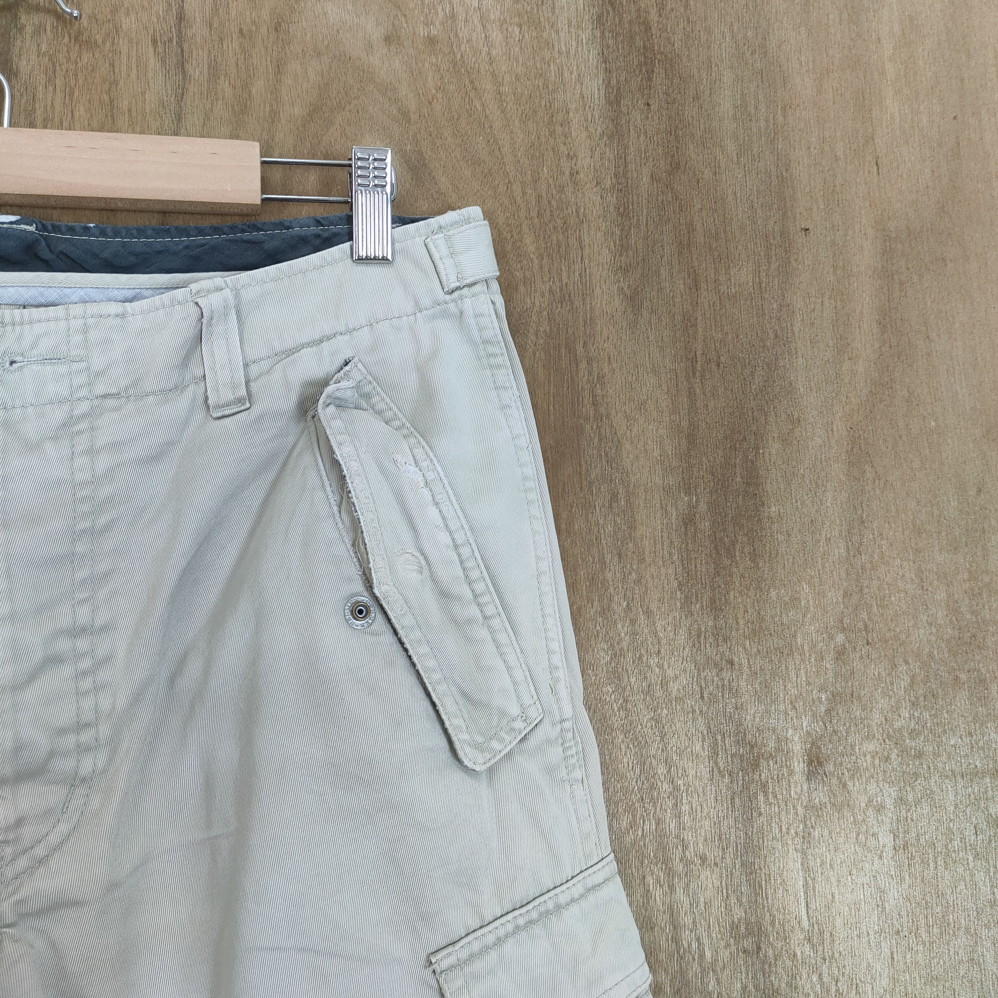 Japanese Brand VINTAGE SHIPS FADED WHITE CARGO PANTS Size US 30 / EU 46 - 6 Thumbnail