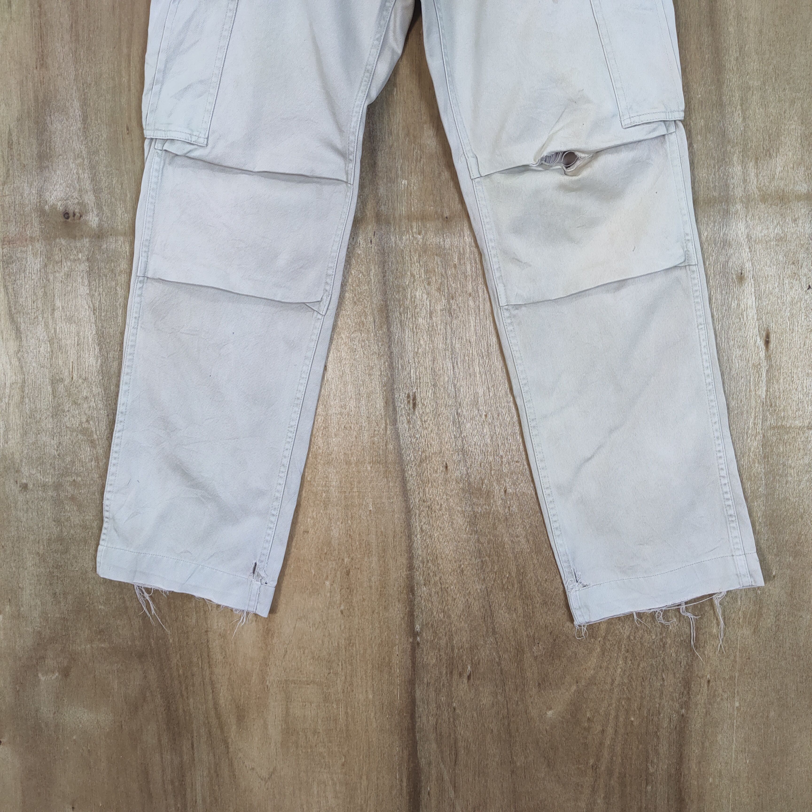 Japanese Brand VINTAGE SHIPS FADED WHITE CARGO PANTS Size US 30 / EU 46 - 3 Thumbnail