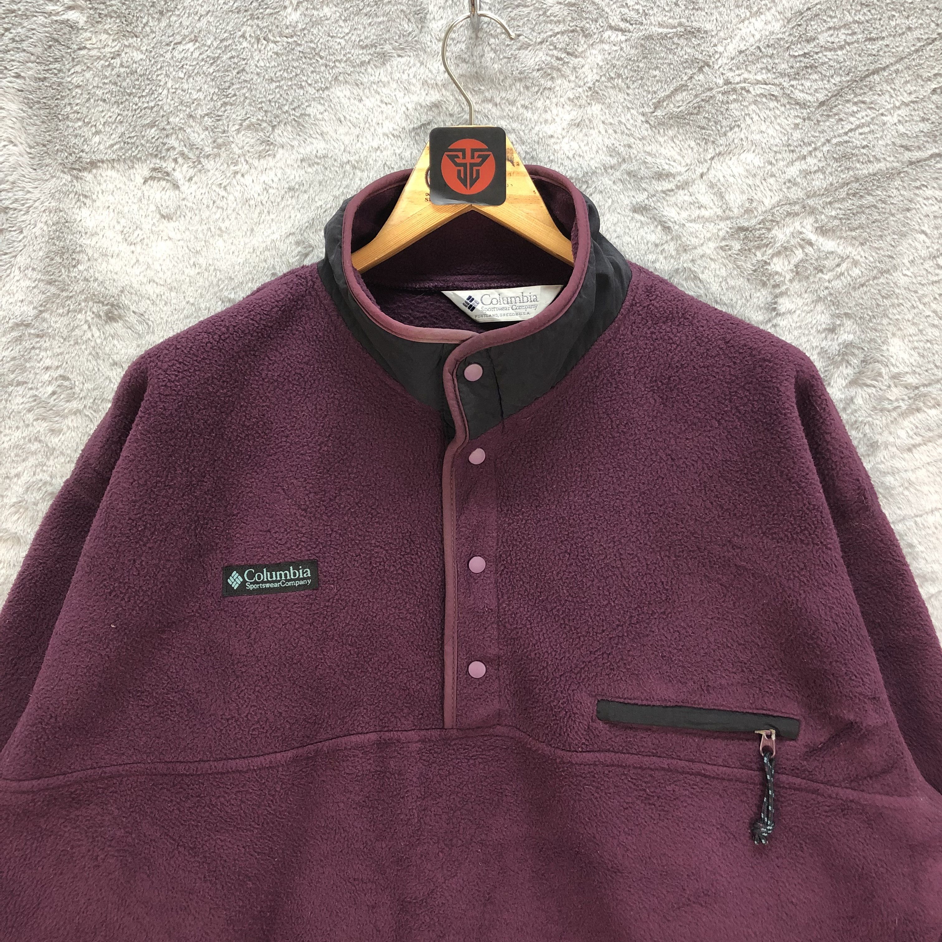 Columbia COLUMBIA SNAP BUTTON PURPLE FLEECE #6396-64 Size US XL / EU 56 / 4 - 2 Thumbnail