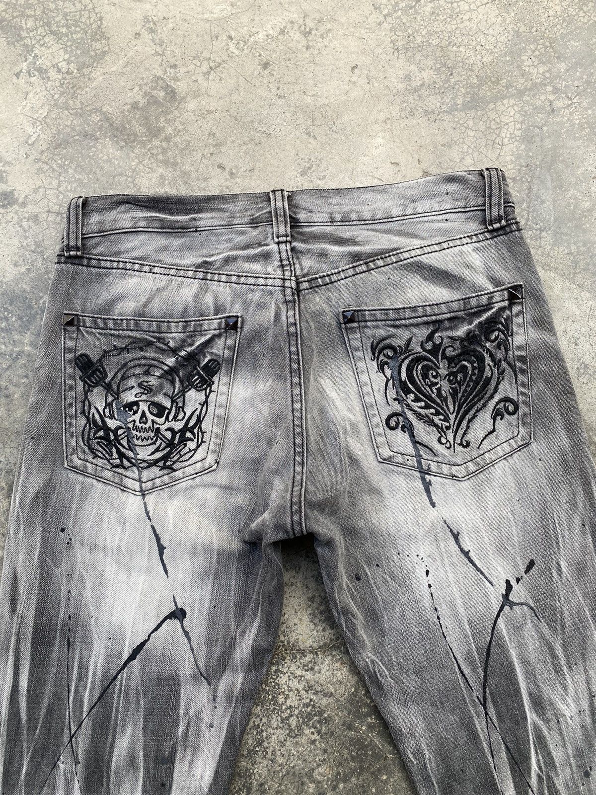 Japanese Brand Vintage Sorridere Flared Distressed Denim Pants Size US 32 / EU 48 - 4 Thumbnail