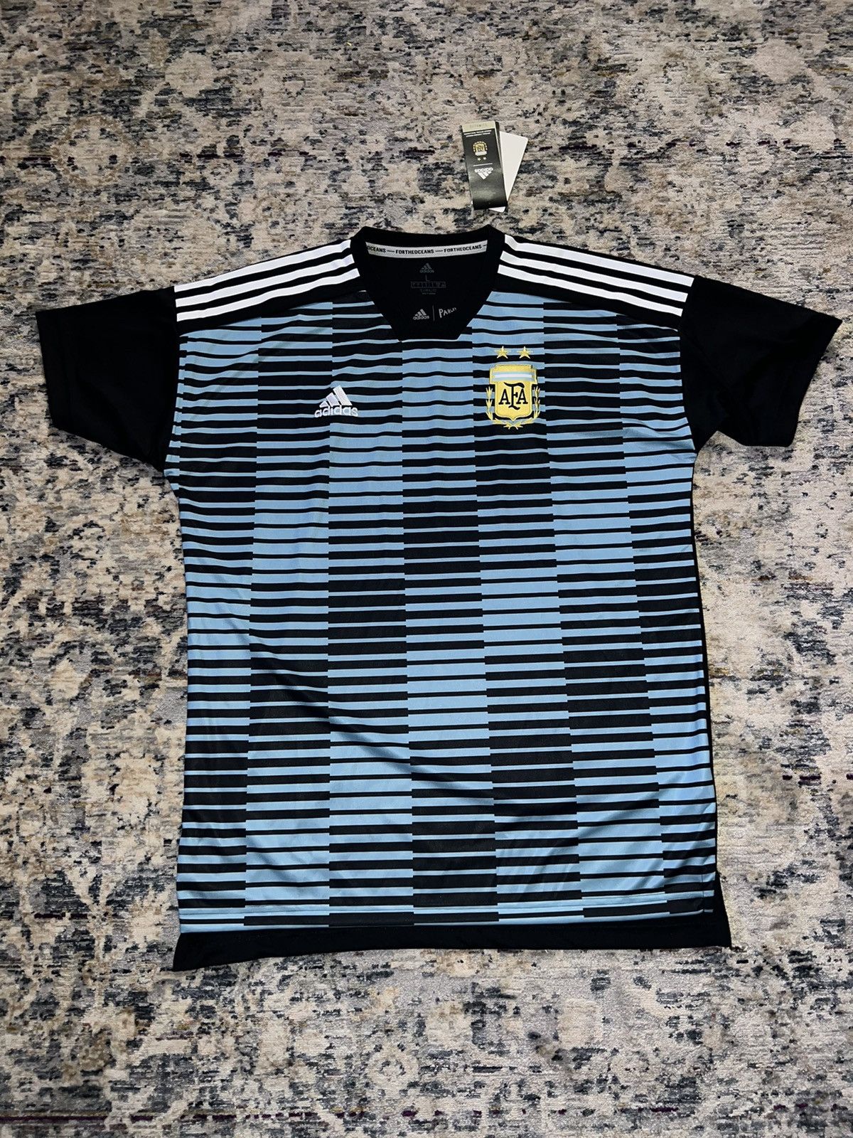 Adidas Adidas Parley Argentina Soccer Jersey 2018 Size US L / EU 52-54 / 3 - 1 Thumbnail