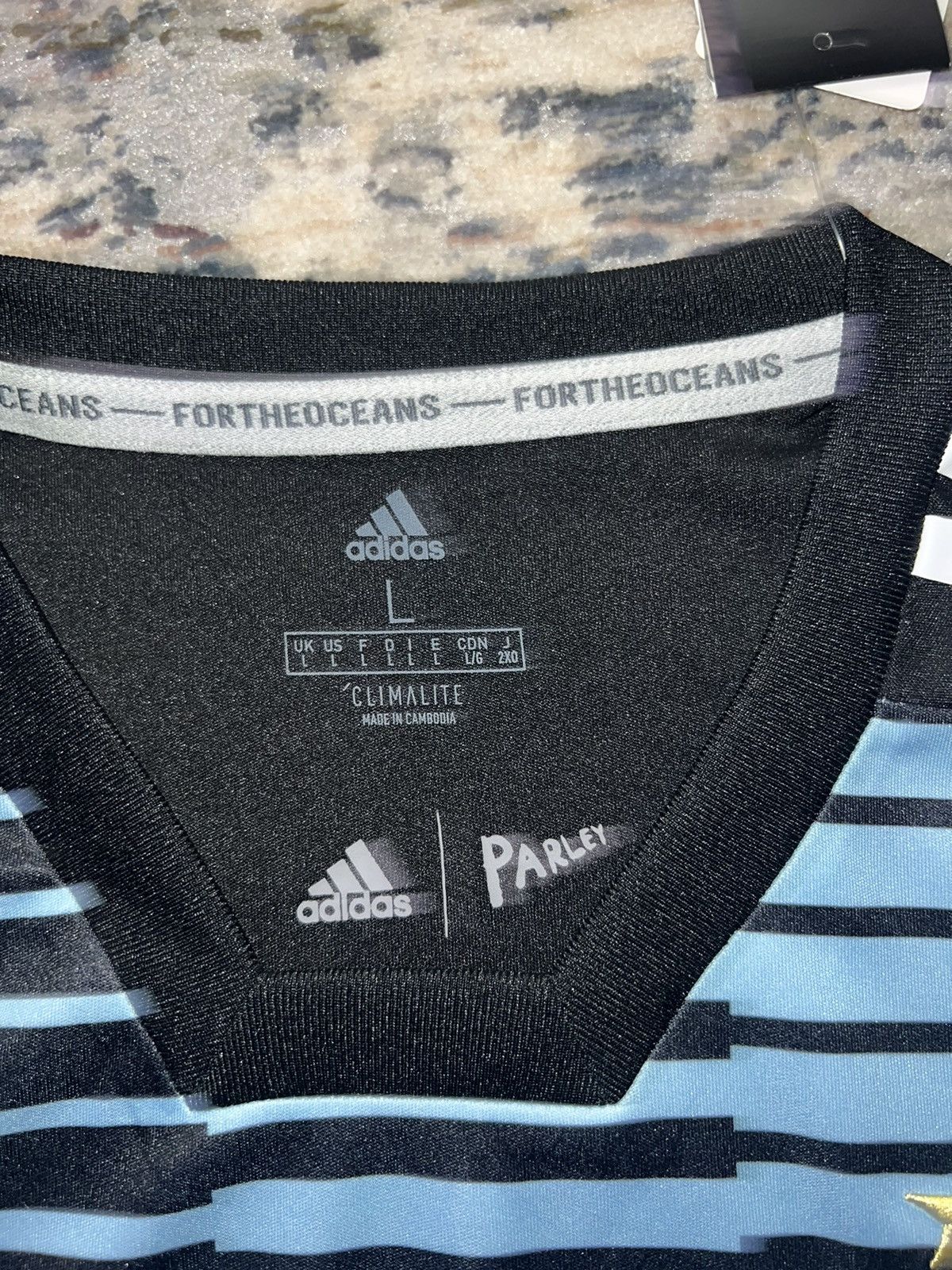 Adidas Adidas Parley Argentina Soccer Jersey 2018 Size US L / EU 52-54 / 3 - 3 Thumbnail